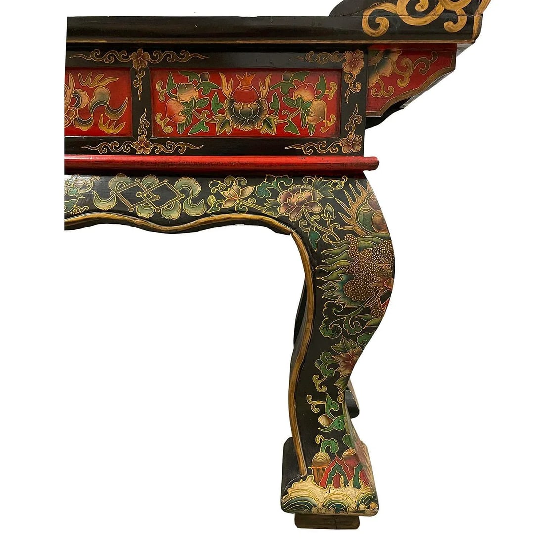 Vintage Tibetan Painted Altar Table - 11