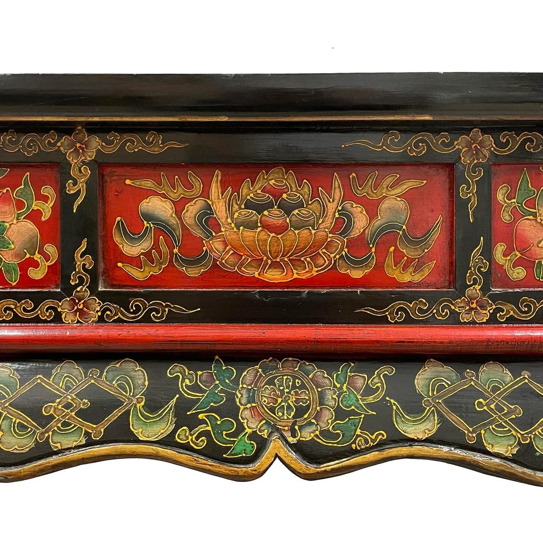 Vintage Tibetan Painted Altar Table - 12