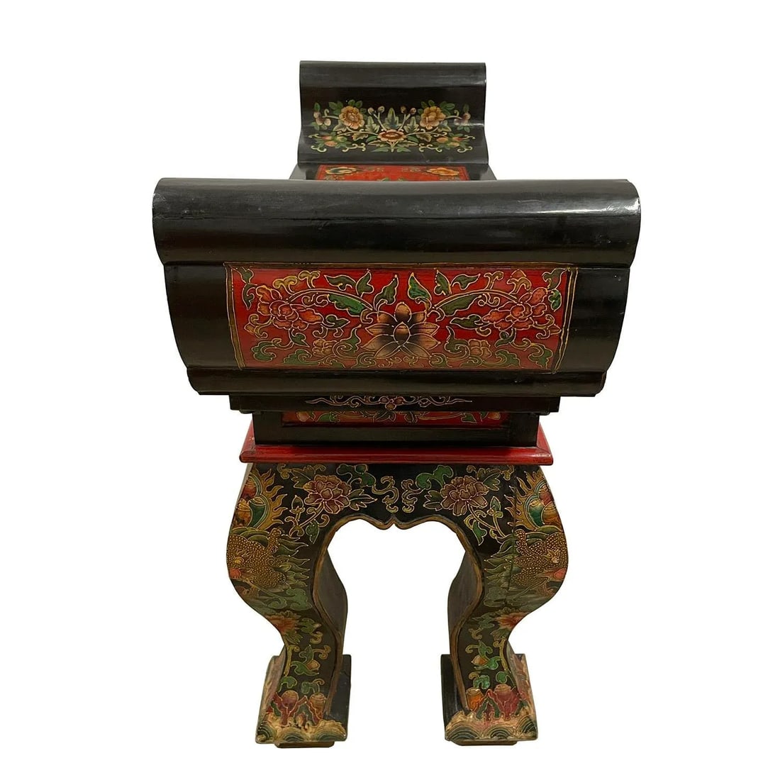 Vintage Tibetan Painted Altar Table - 8