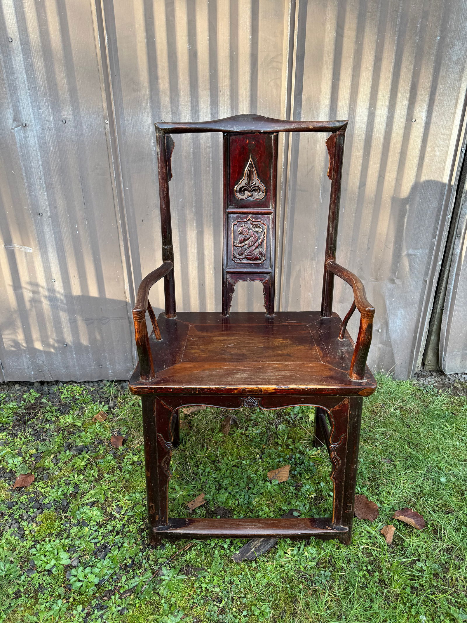 Antique High Back Official's "Hat" Chair - Qing Dynasty - 5