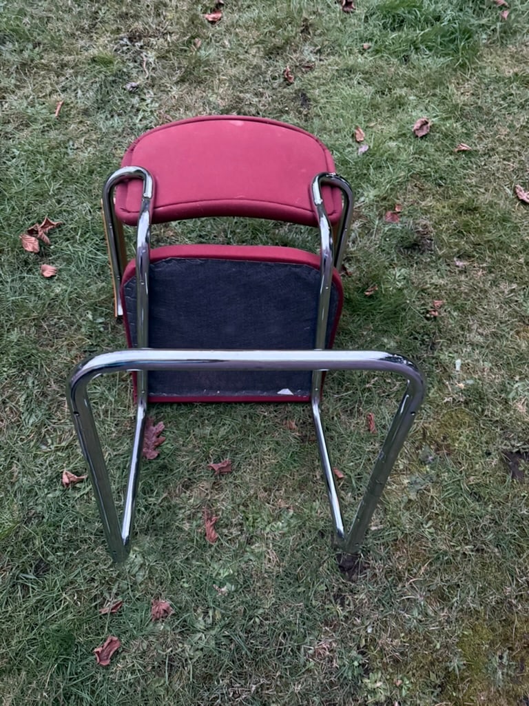 Vintage Cesca-Style Upholstered Armchair - 3