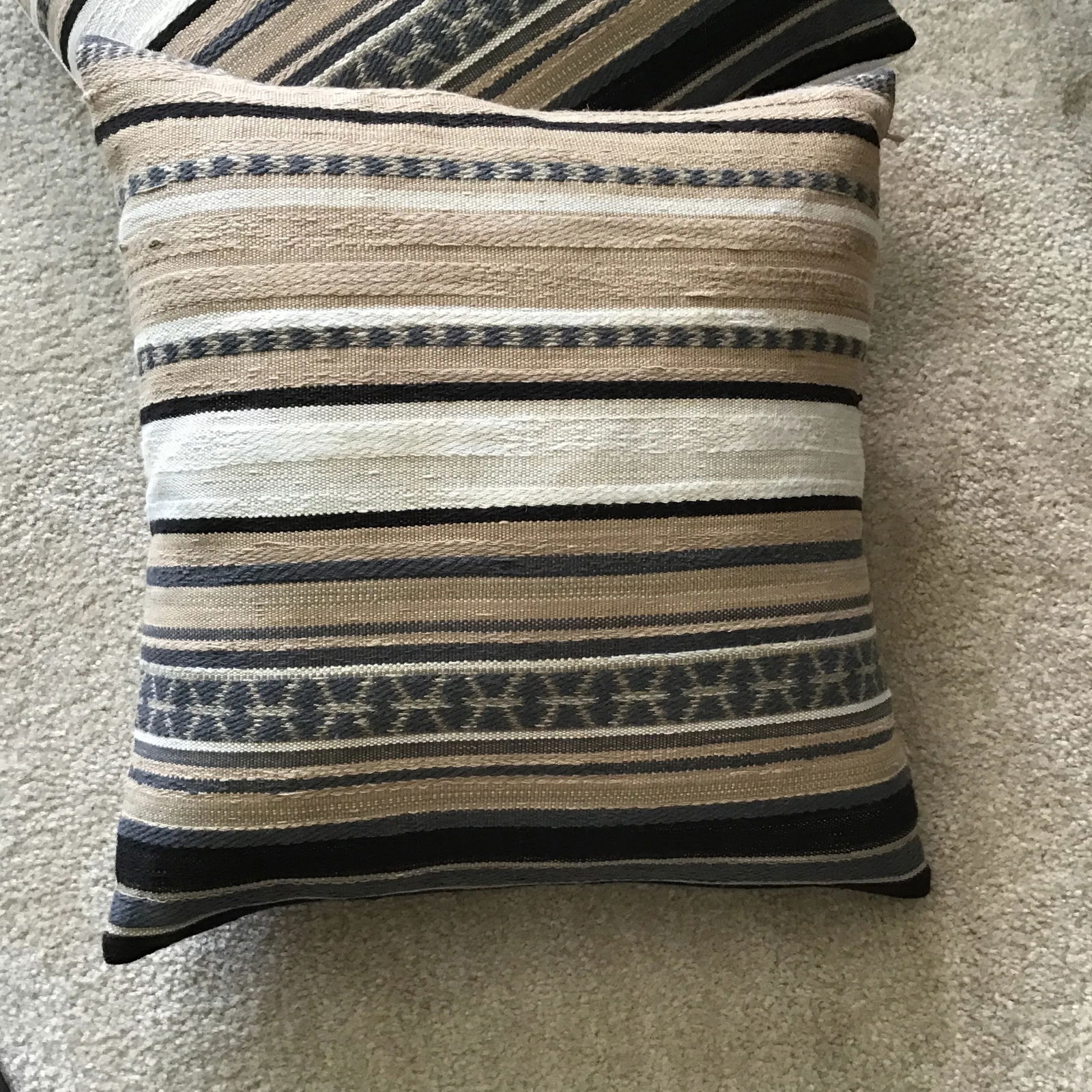 Serape Blanket 18" Pillows Kravet Couture Fabric Custom Made Contemporary Serape Blanket-Style Pillo - 2