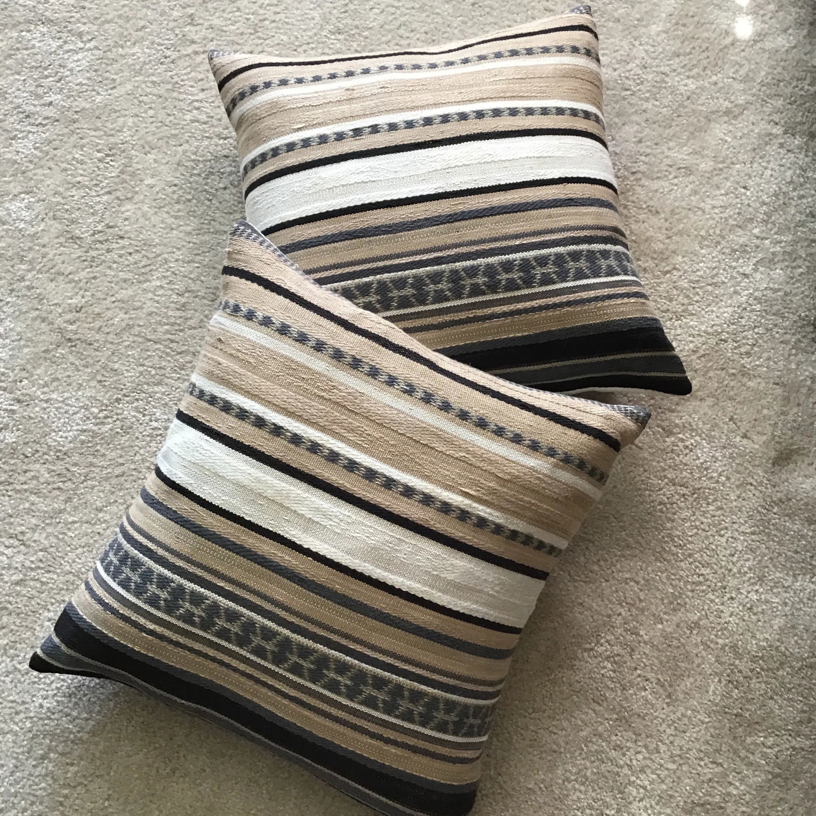 Serape Blanket 18" Pillows Kravet Couture Fabric Custom Made Contemporary Serape Blanket-Style Pillo - 8