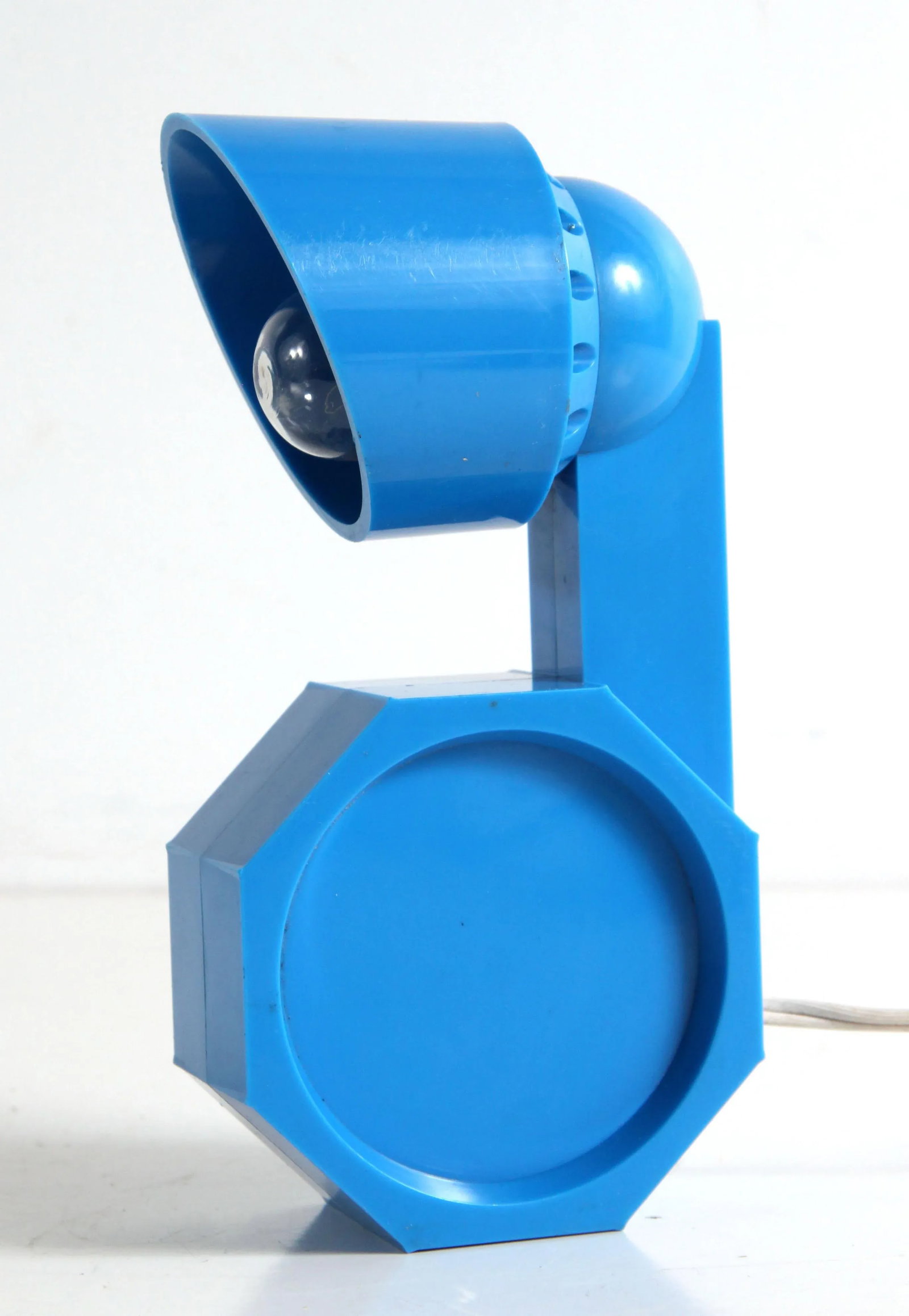Vintage C.1970's Mid Century Modern Blue Light-Horse Lamp by Reiley Moustakas - 3