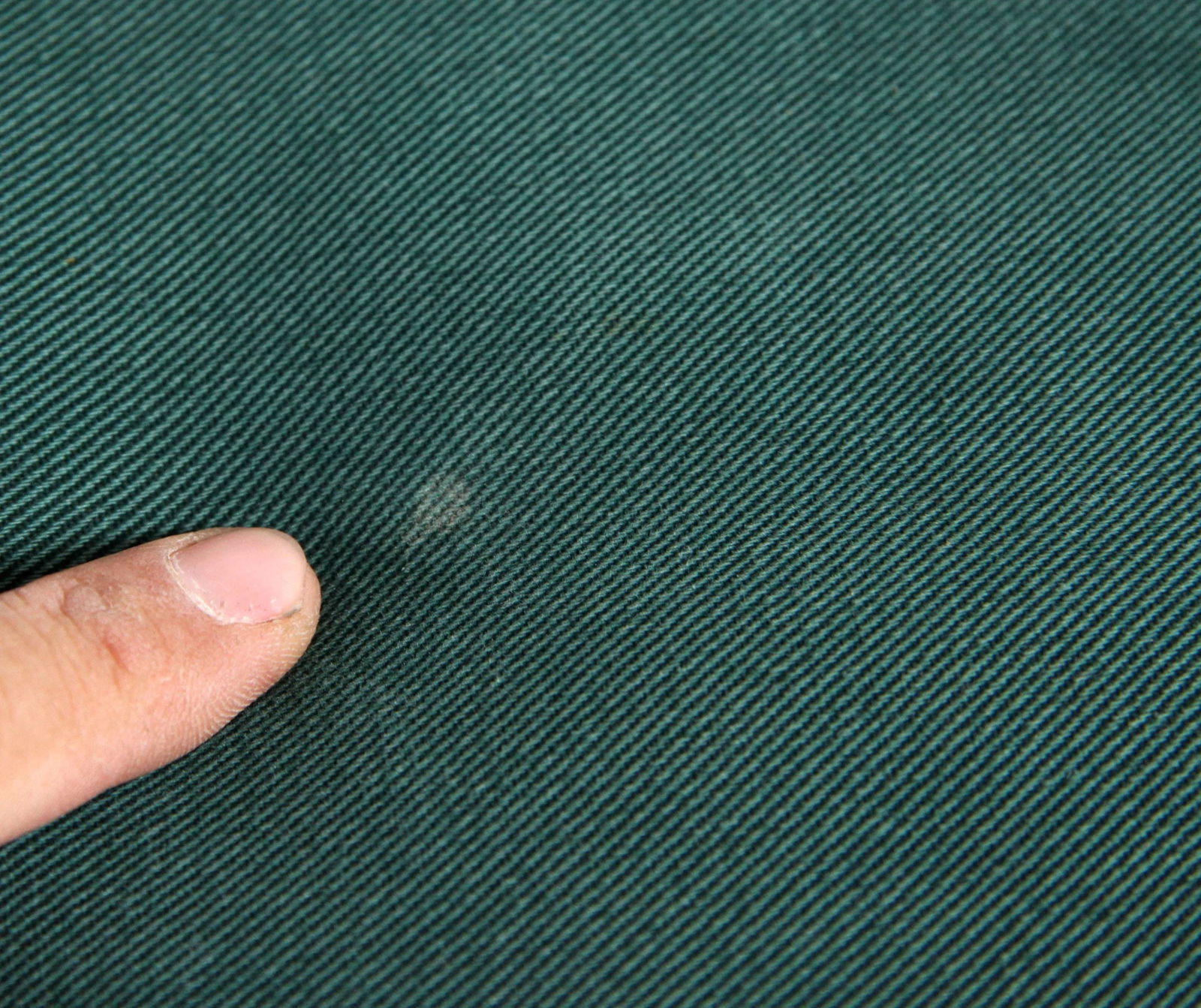 Vintage Palecek Rattan Wicker Oversized Dark Green Upholstered Ottoman - 7