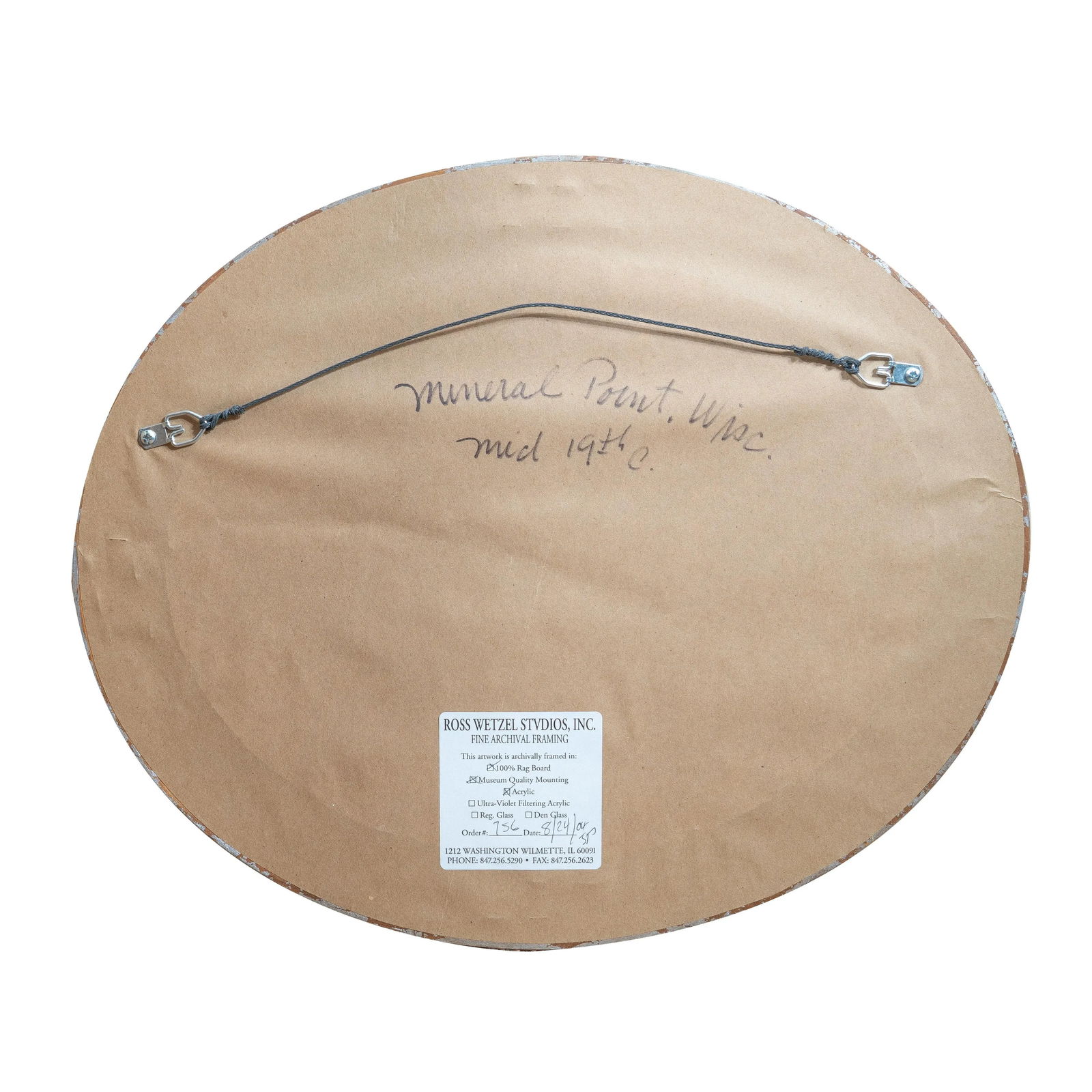 Oval Framed Photograph of Mineral Point, Wisconsin, 1850-75 - 4