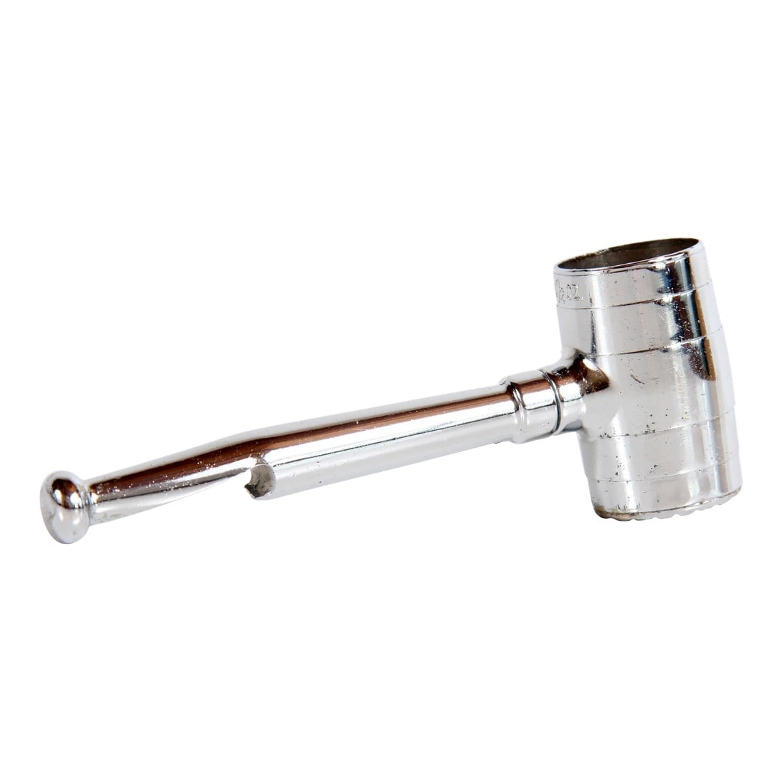 Vintage Mid Century Chrome Bar Jigger With Bottle Opener and Corkscrew: Awesome vintage c.1950's chrome bar jigger, with a bottle opener and the handle unscrews to reveal a corkscrew! Super cool design, looks like a gavel almost. It measures 6 1/2" long by 1 1/2" in diame