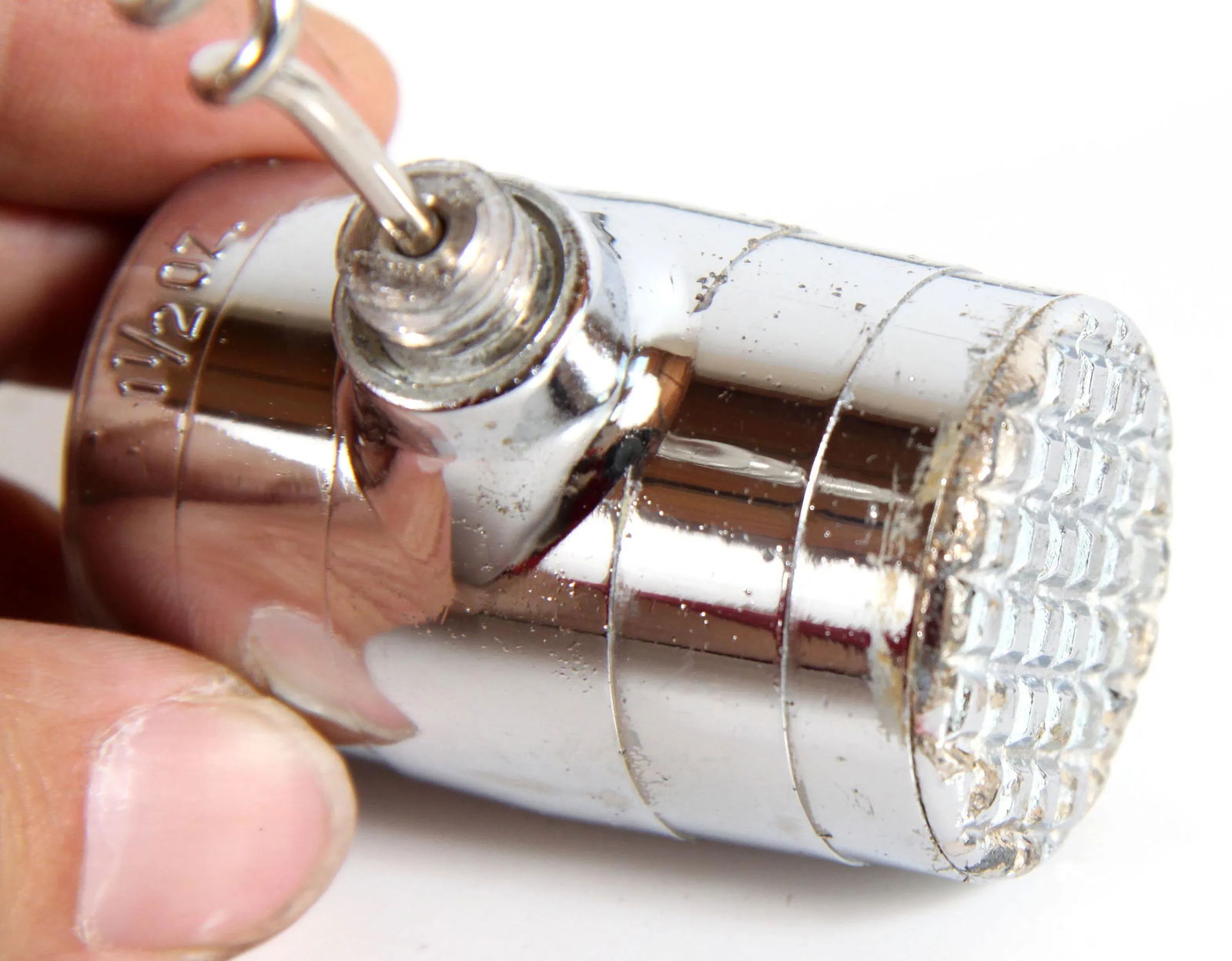 Vintage Mid Century Chrome Bar Jigger With Bottle Opener and Corkscrew - 6