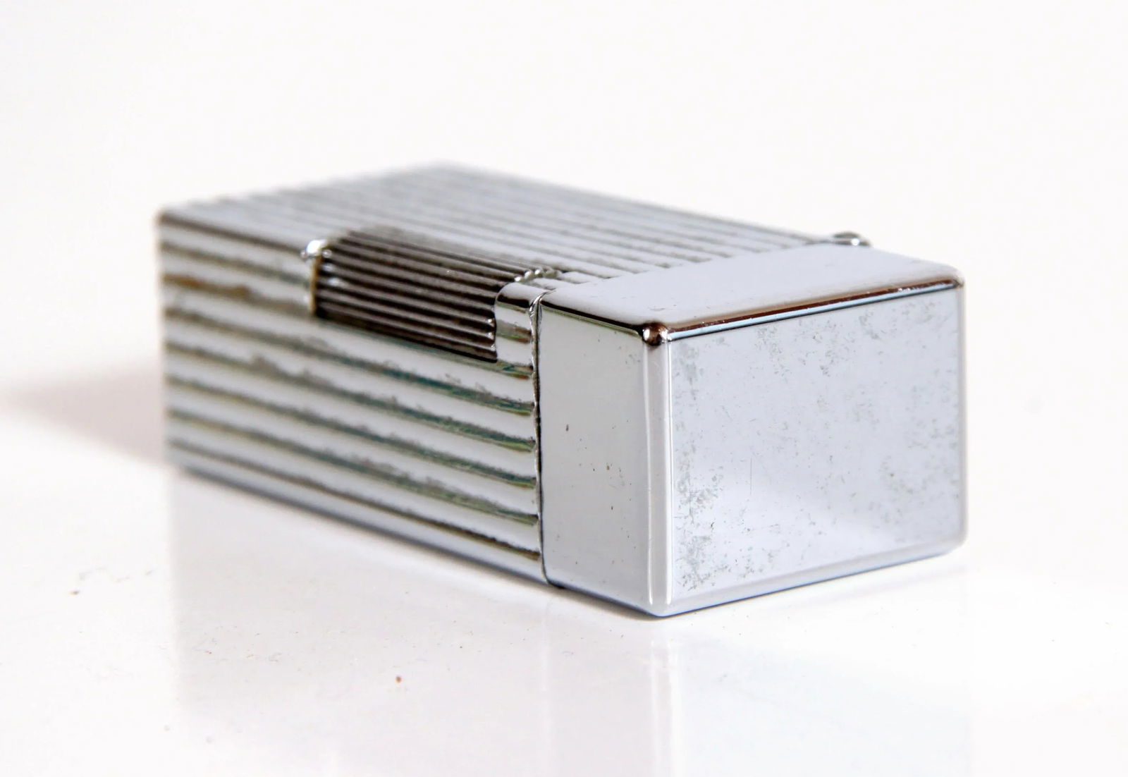 Vintage Art Deco / Mid Century Parker Chrome Silver Table Lighter - 3