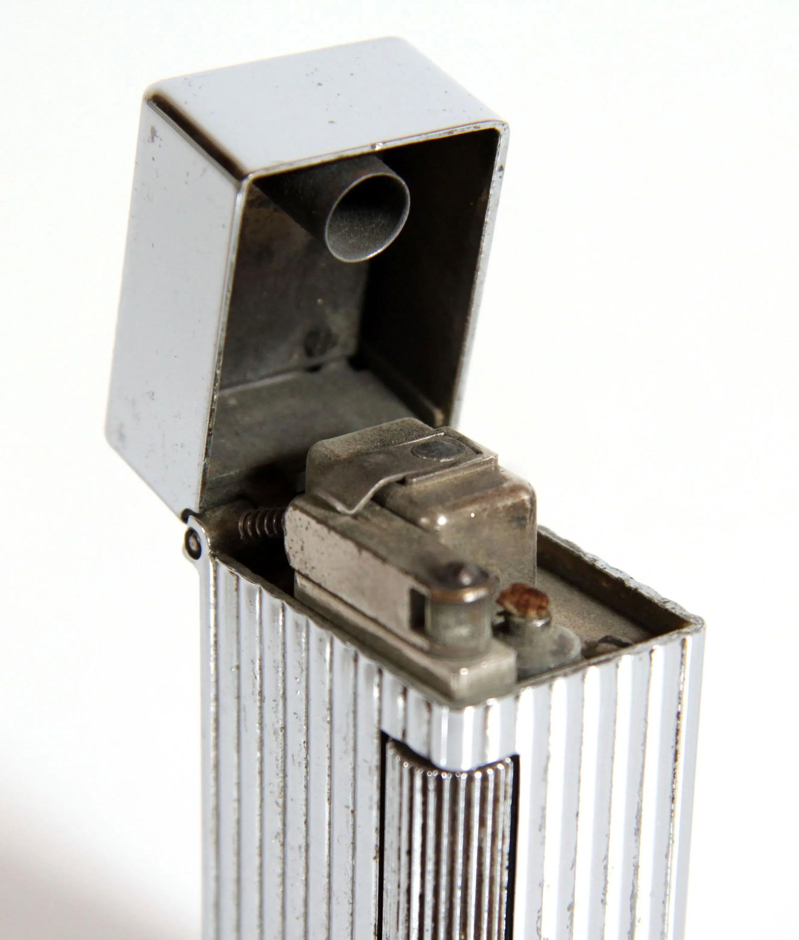 Vintage Art Deco / Mid Century Parker Chrome Silver Table Lighter - 7