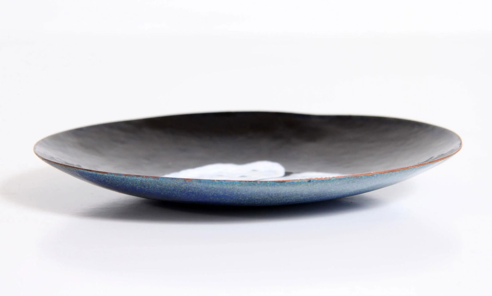 Mid Century Modern Enamel on Copper Mushroom Dish - 3