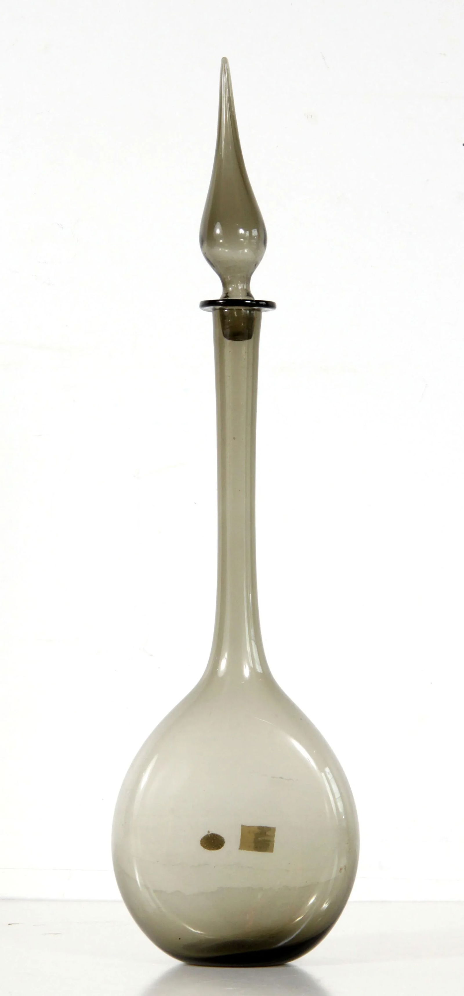 Oversized Mid Century Modern Ash Gray Venetian Murano Art Glass Decanter - 2