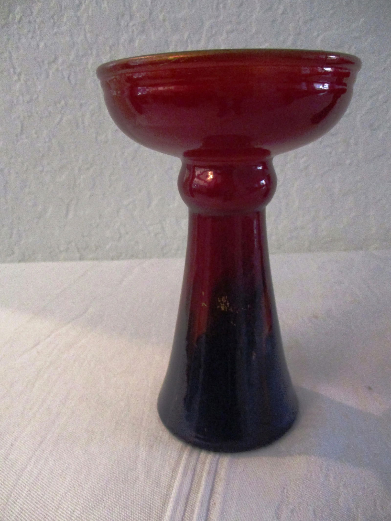 German Modern Abstract Glass Candle Holders, a Pair - 4