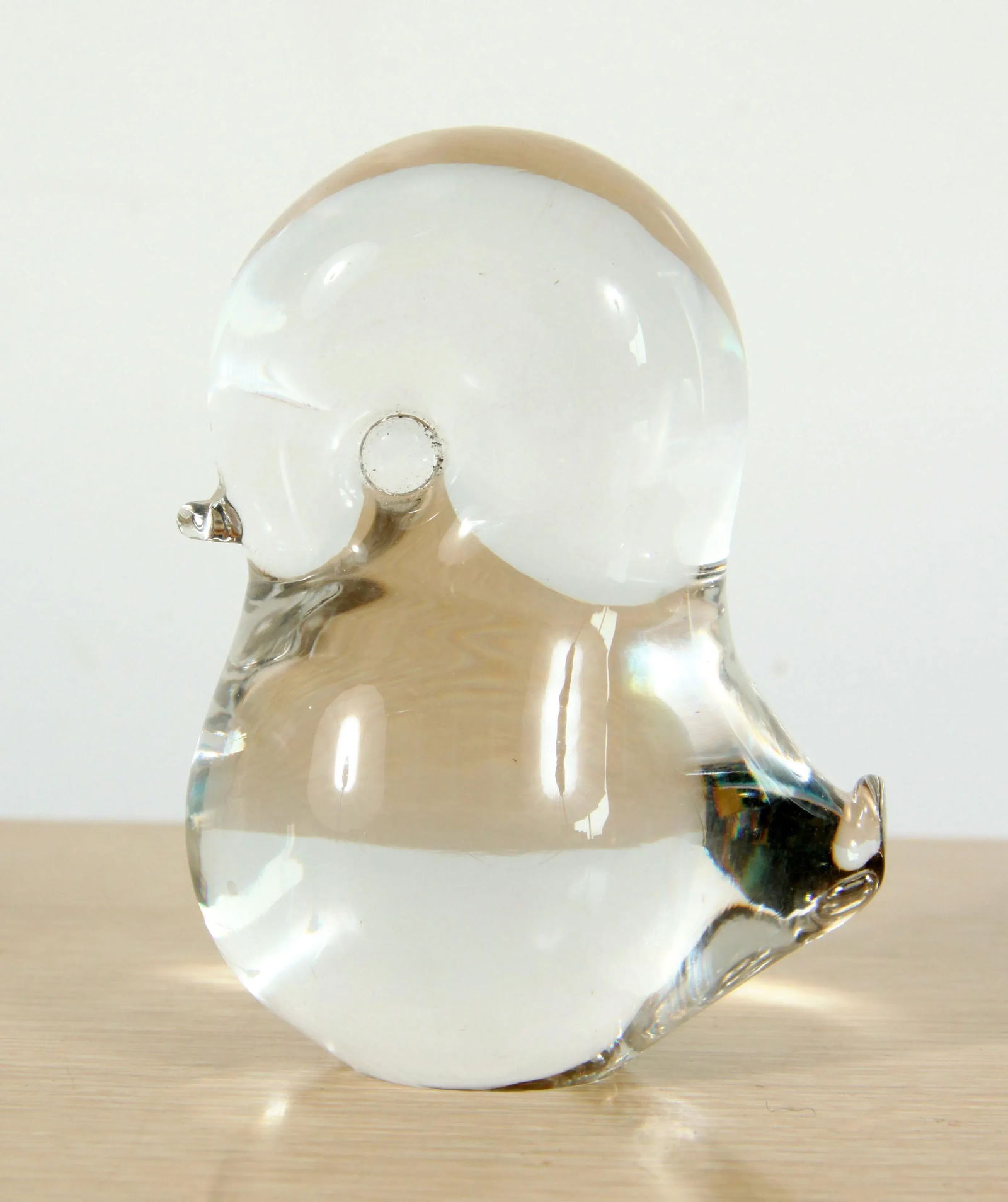 Vintage Mid Century Art Glass Duckling Figure - 2