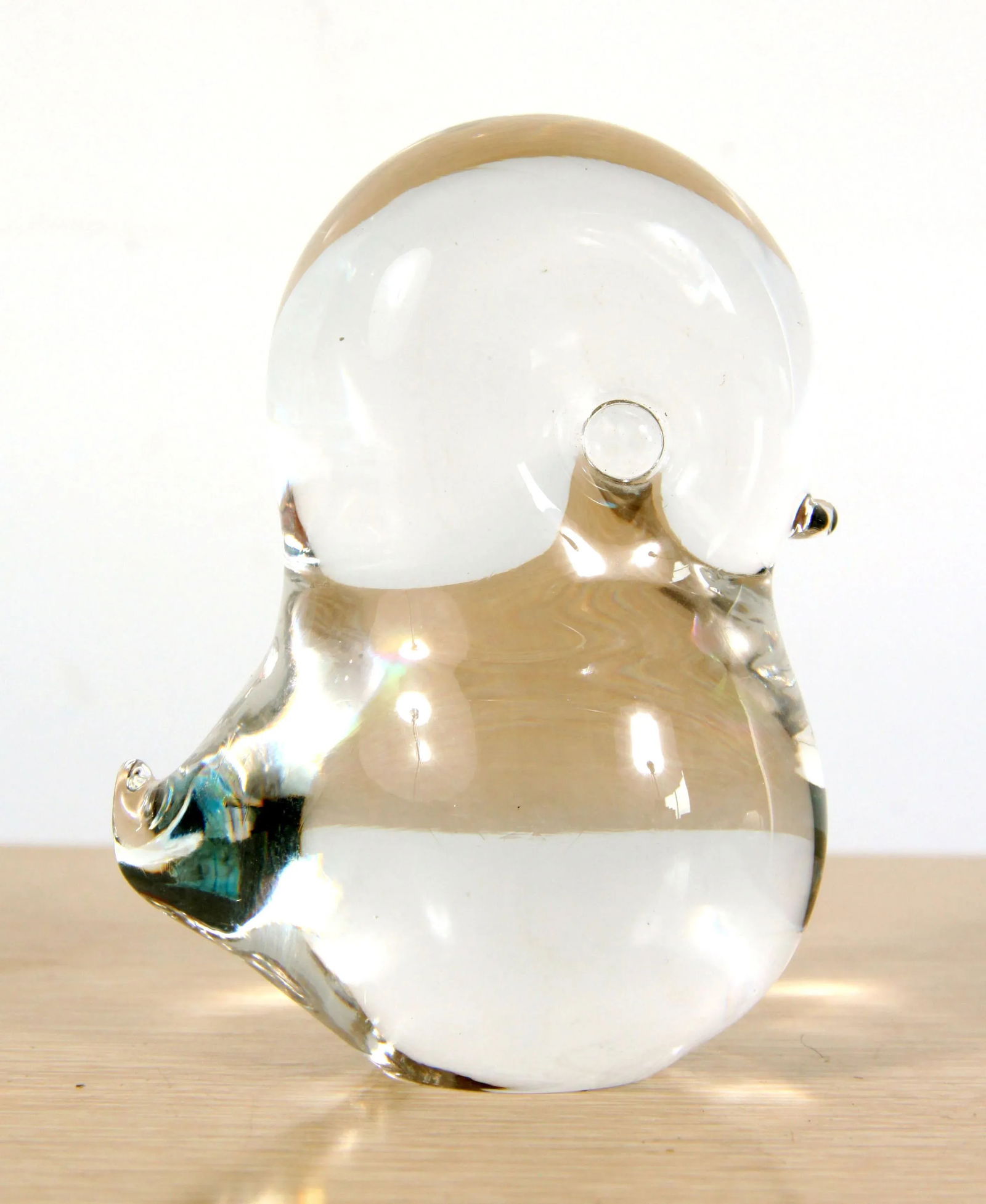 Vintage Mid Century Art Glass Duckling Figure - 5