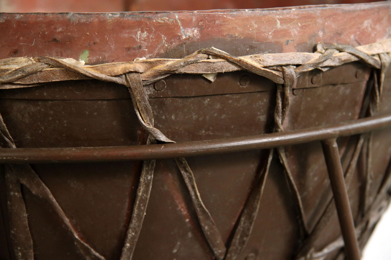 Late 20th Century Vintage BoHo Chic 24" Metal Drum Planter W/ Wrought Iron Stand - Set of 2 - 9