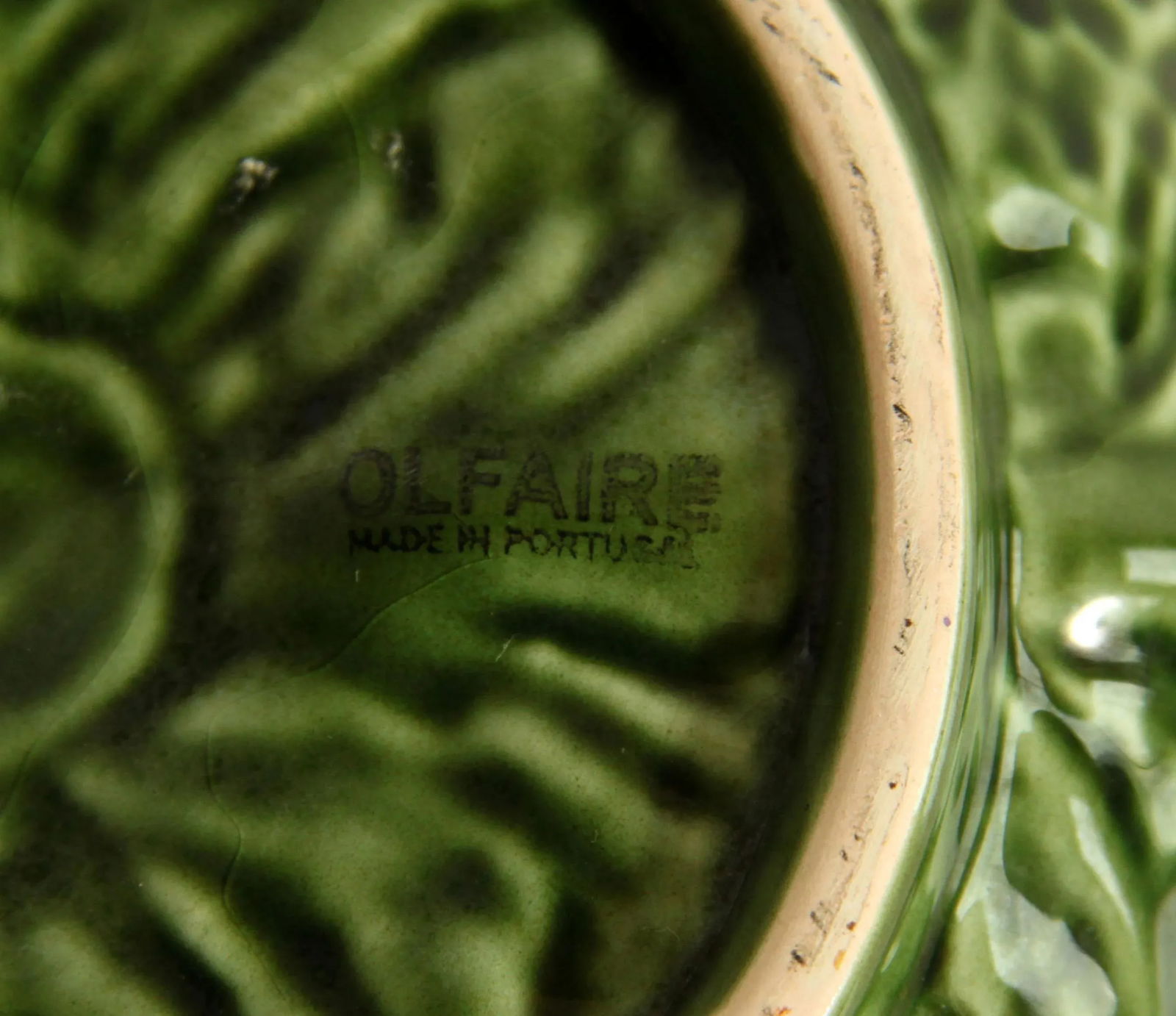 Vintage Trompe l'Oeil Cabbage Leaf Serving Bowl From Portugal Aka Cabbageware - 8