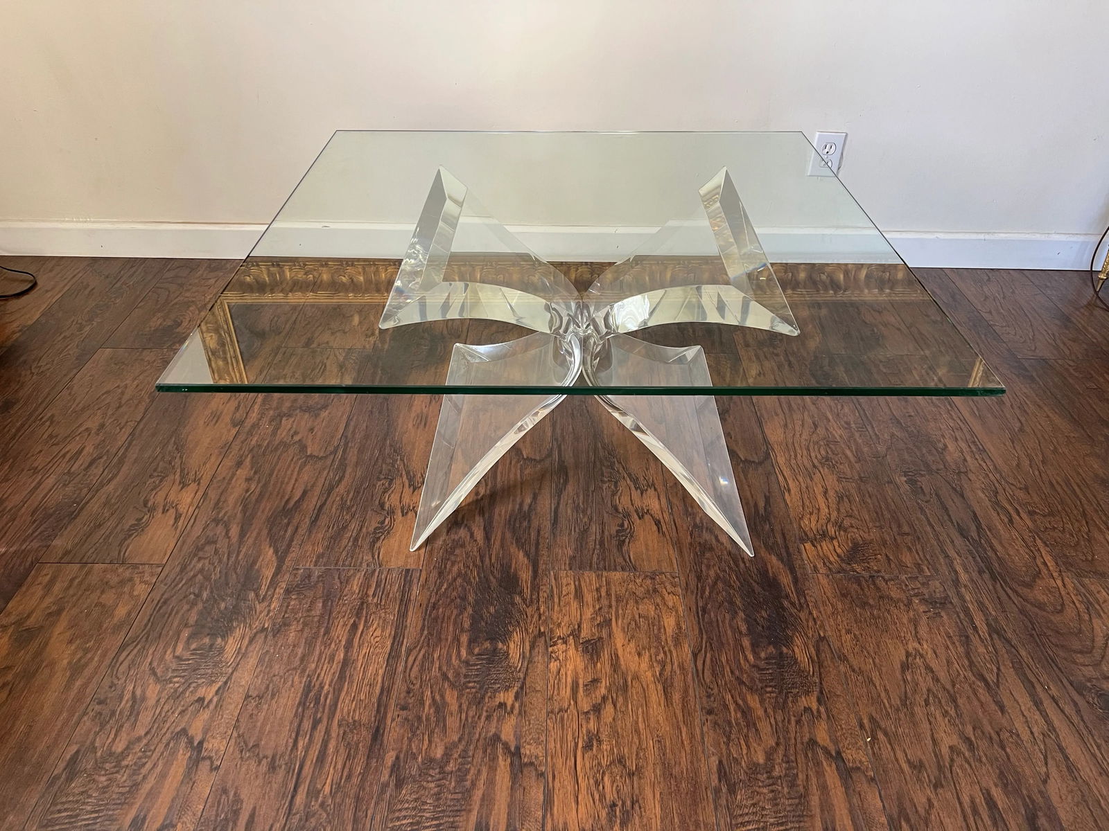 Vintage Lucite Butterfly Coffee Table in the Style of Charles Hollis Jones - 2
