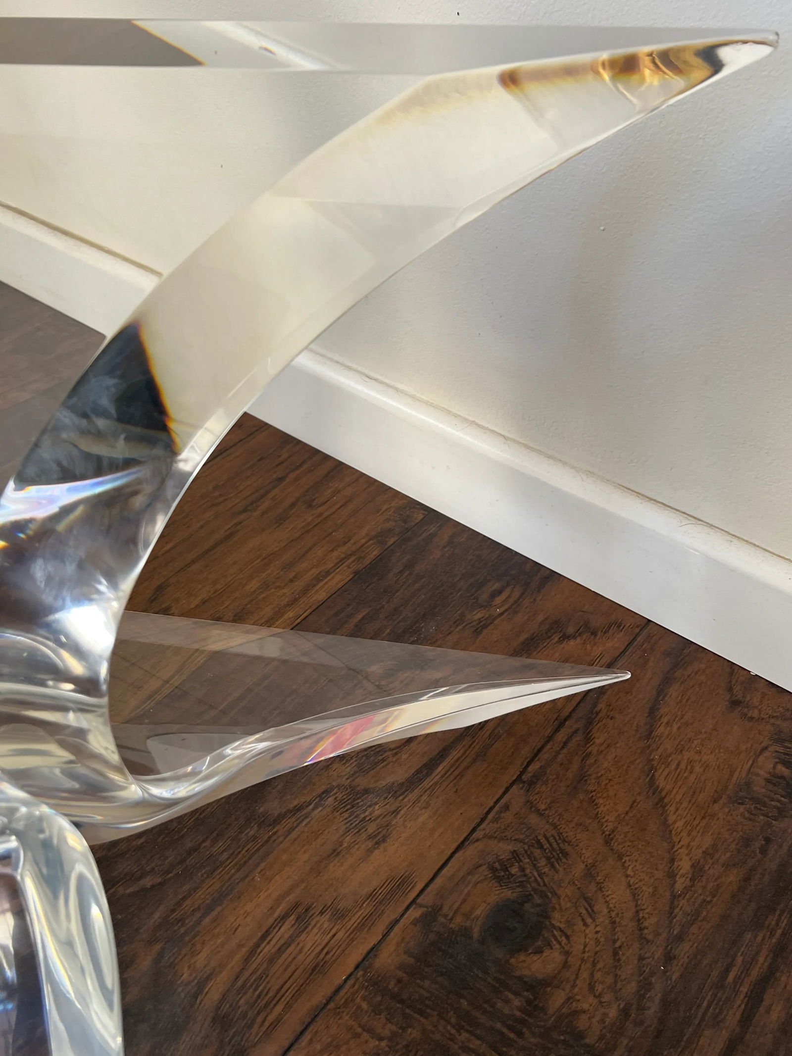 Vintage Lucite Butterfly Coffee Table in the Style of Charles Hollis Jones - 5