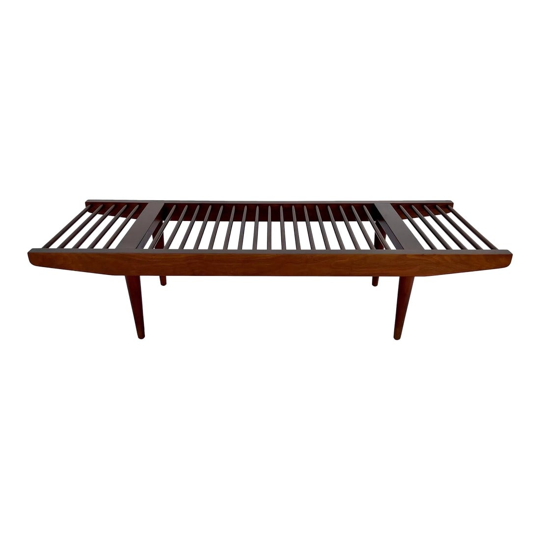 Attributed to Milo Baughman for Glenn of California Walnut Dowel Bench (1 of 9)