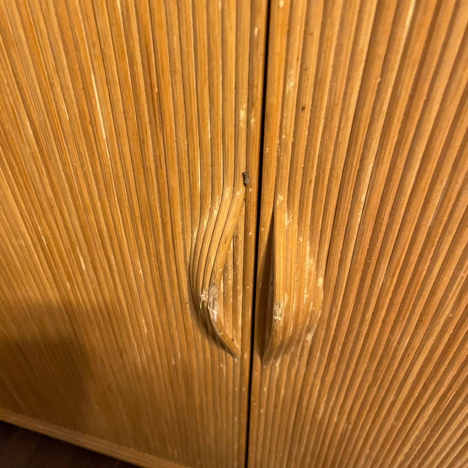 1970s Gabriella Crespi Pencil Reed Lighted Etagere With Two Door Storage - 10