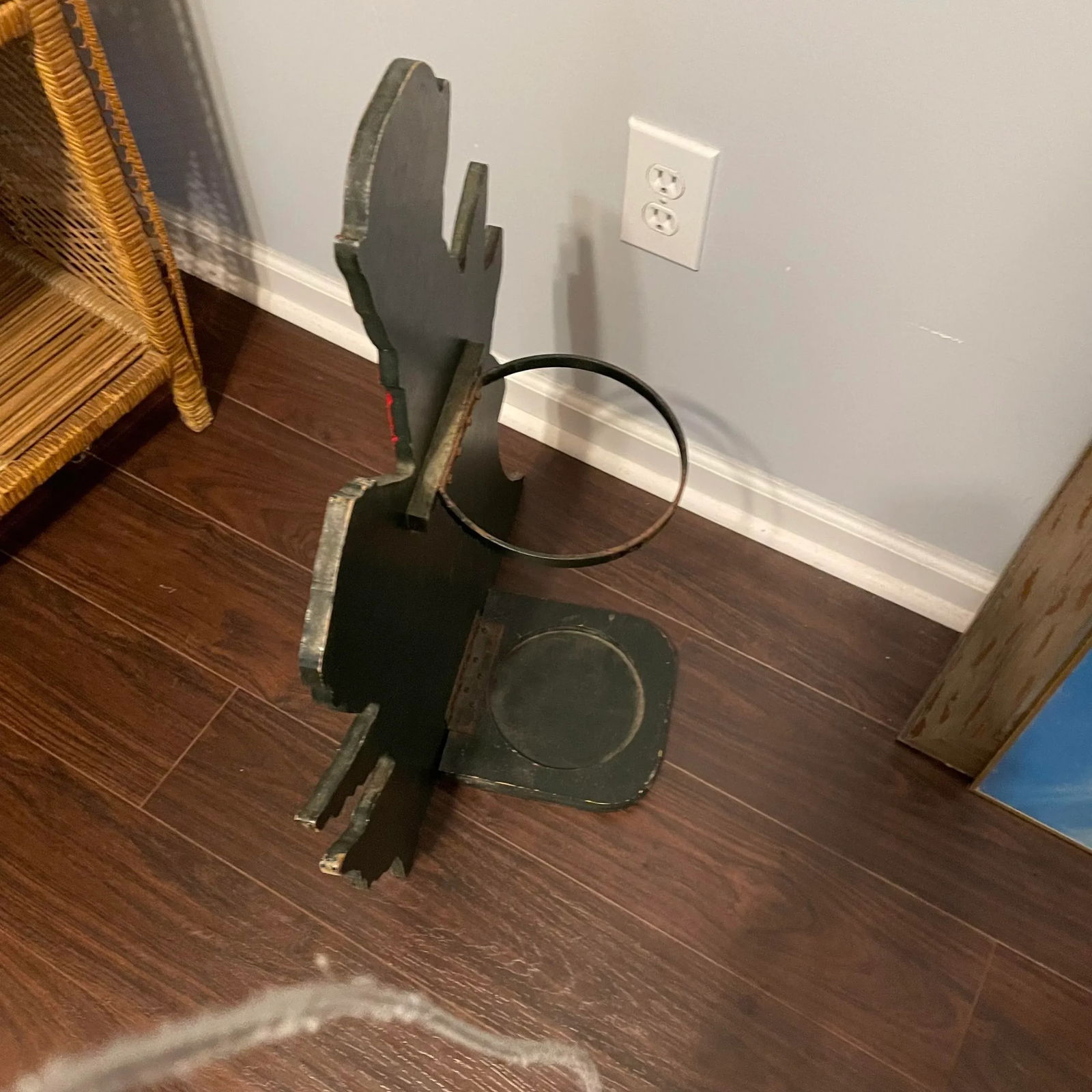 Vintage Wooden Monkey and Lyre in the Style of Fornasetti Umbrella Stand - 2