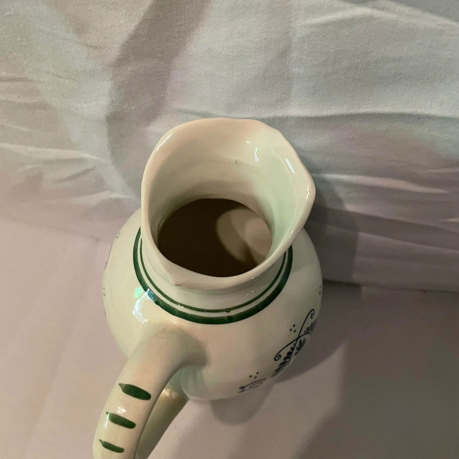 Vintage Delft Polychrome Floral Pitcher - 5