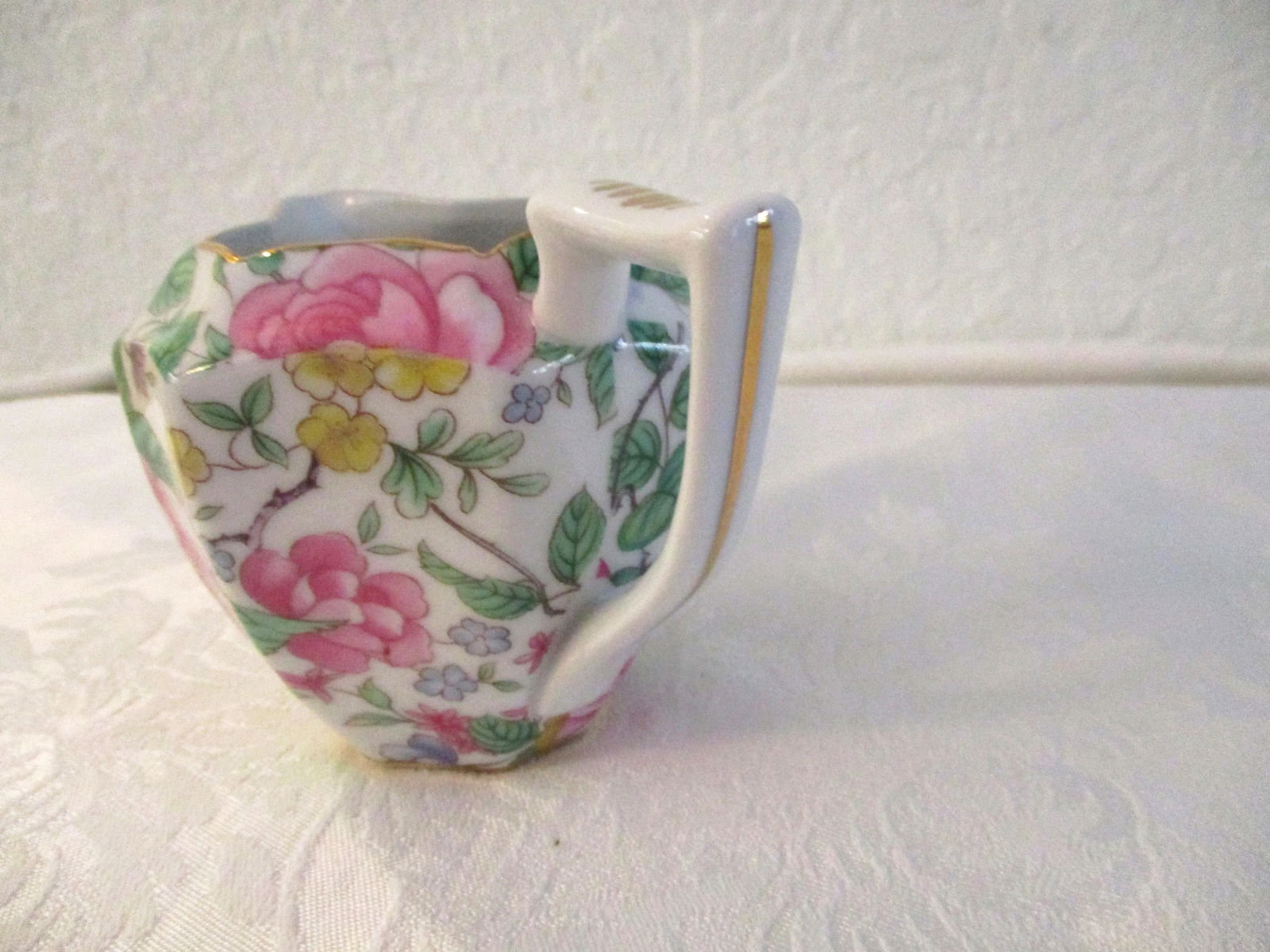 Vintage Pastel Floral Porcelain Creamer & Sugar Bowl Set- 2 Pieces - 7