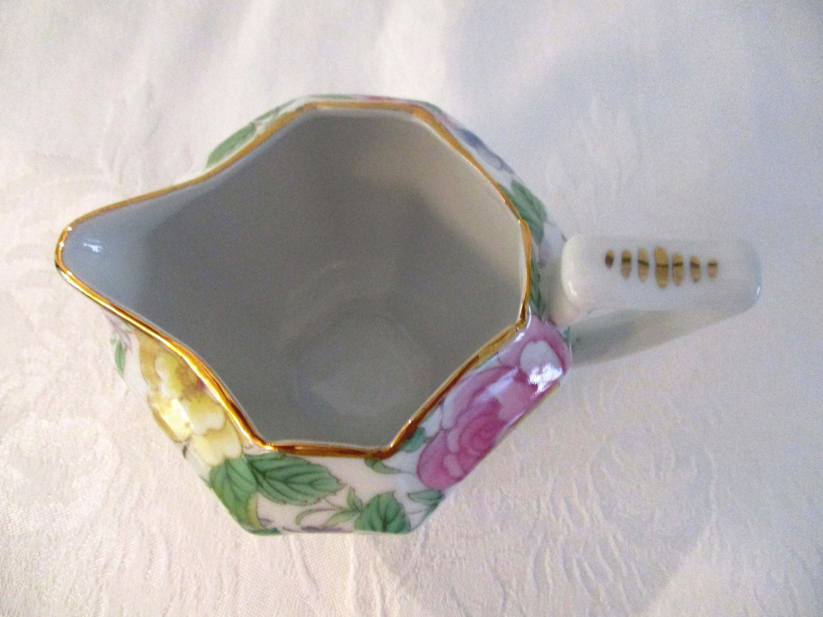 Vintage Pastel Floral Porcelain Creamer & Sugar Bowl Set- 2 Pieces - 8