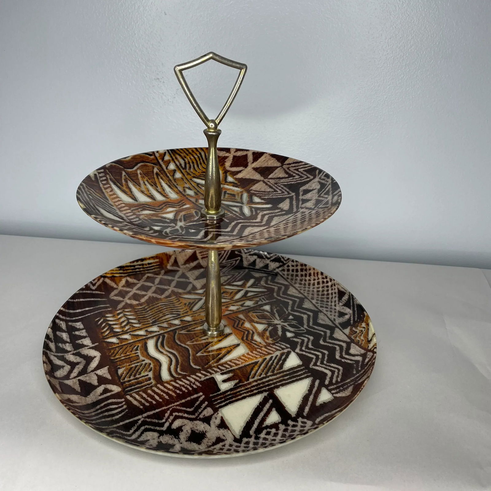 Mid Century Fiberglass Two Tier Platter - 3