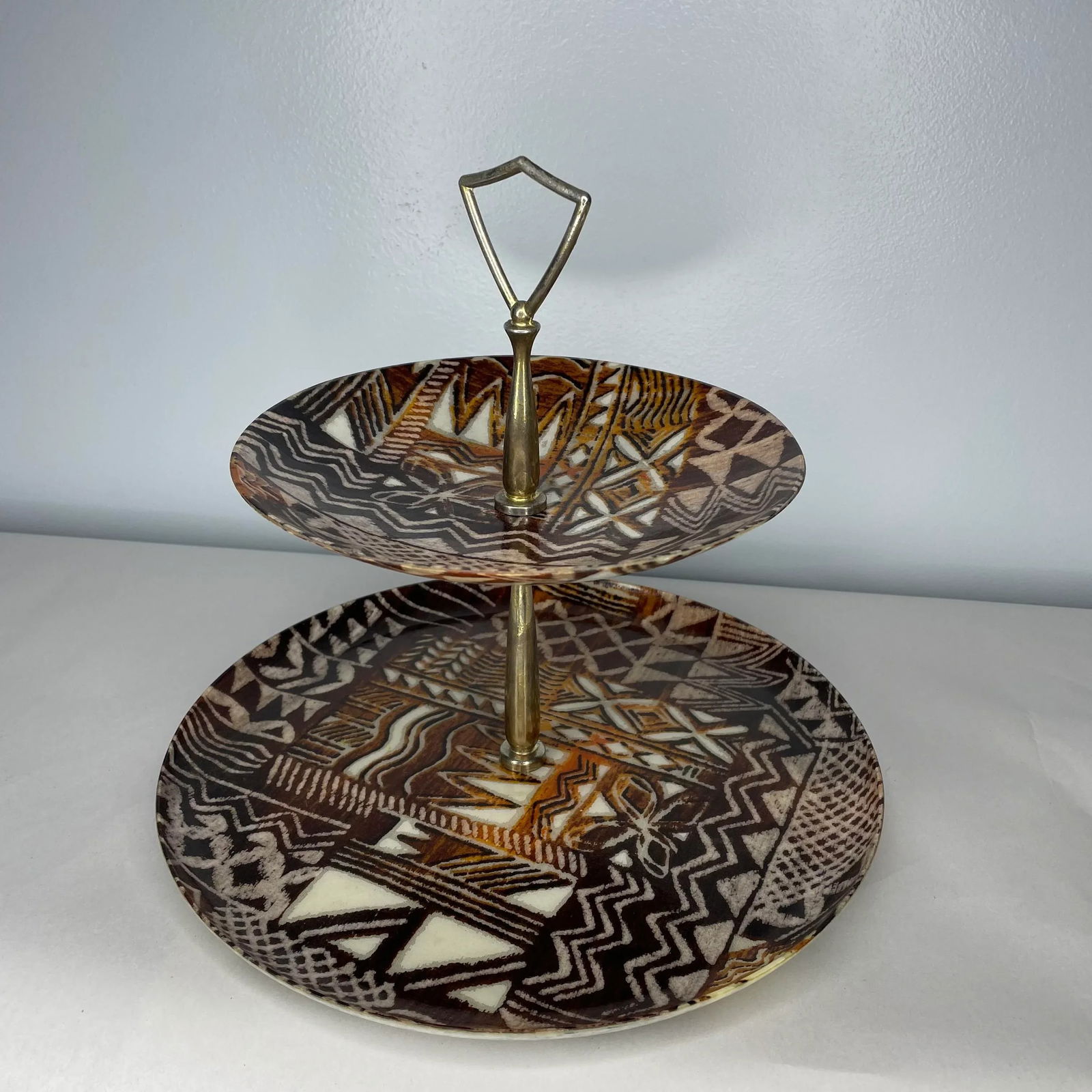 Mid Century Fiberglass Two Tier Platter - 4