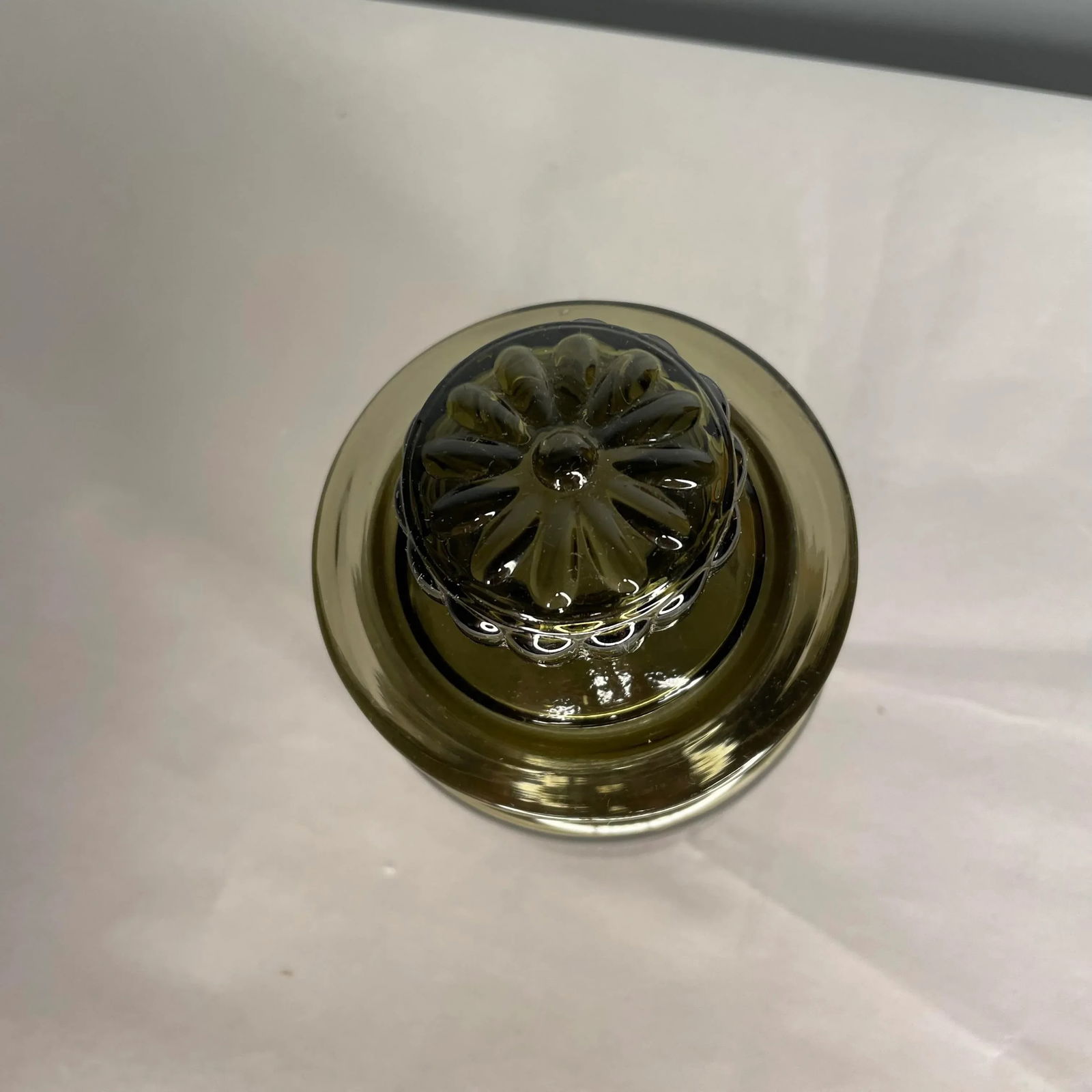 Vintage Smoked Glass Canister With Lid - 5