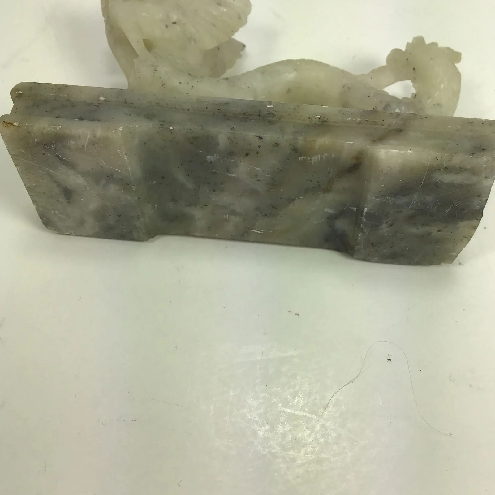 Dragon Mini Asian Green Jade Color Soapstone Dragon Vintage Miniature Gray Carved Soapstone Dragon F - 5