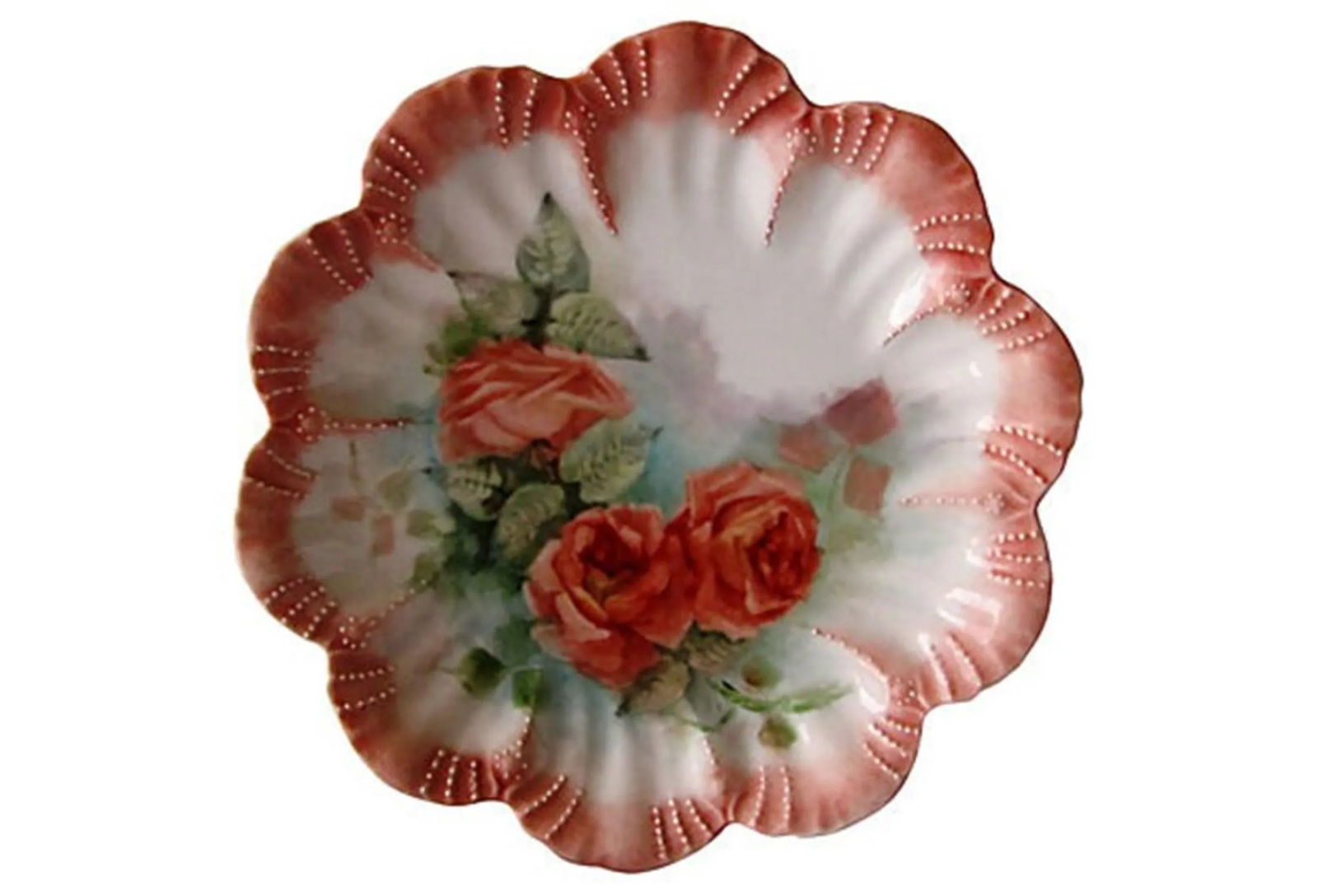 Mid-Century Blush Rose Spray Vanity Dish - 6