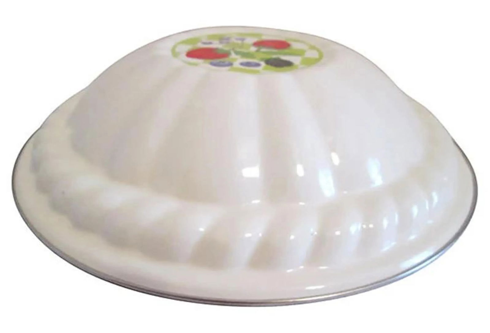 Vintage Glazed Enamel Fruit Design Mold - 3