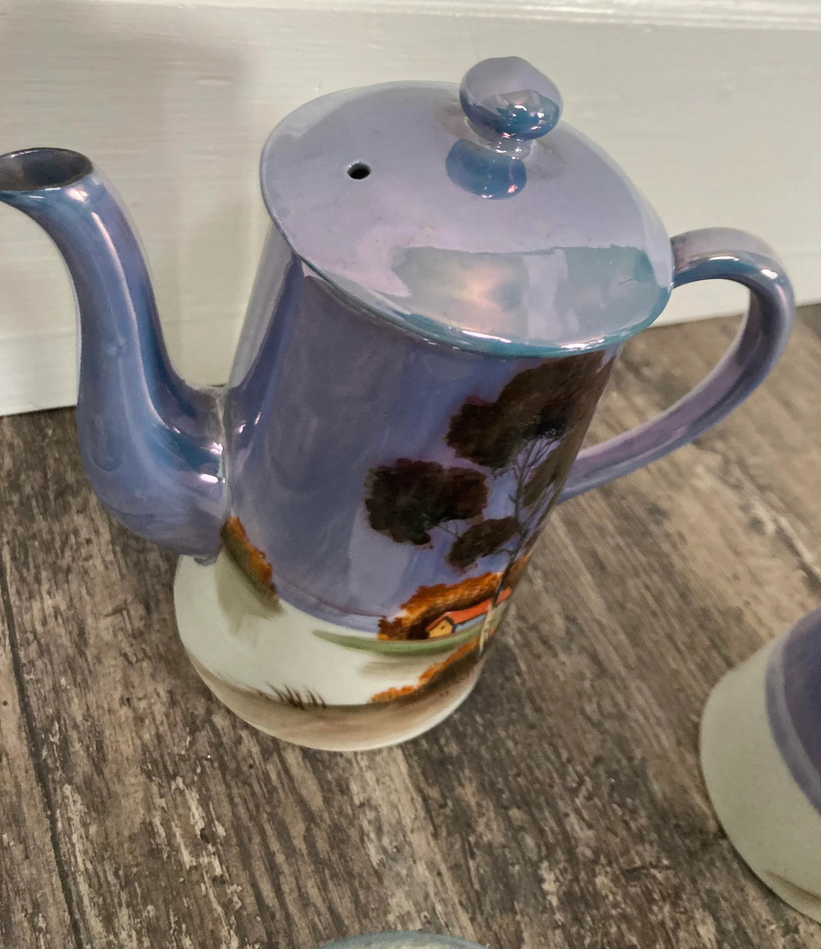 14 Piece Japanese Chikaramachi by Noritake Handpainted Porcelain Demitasse Set - 6