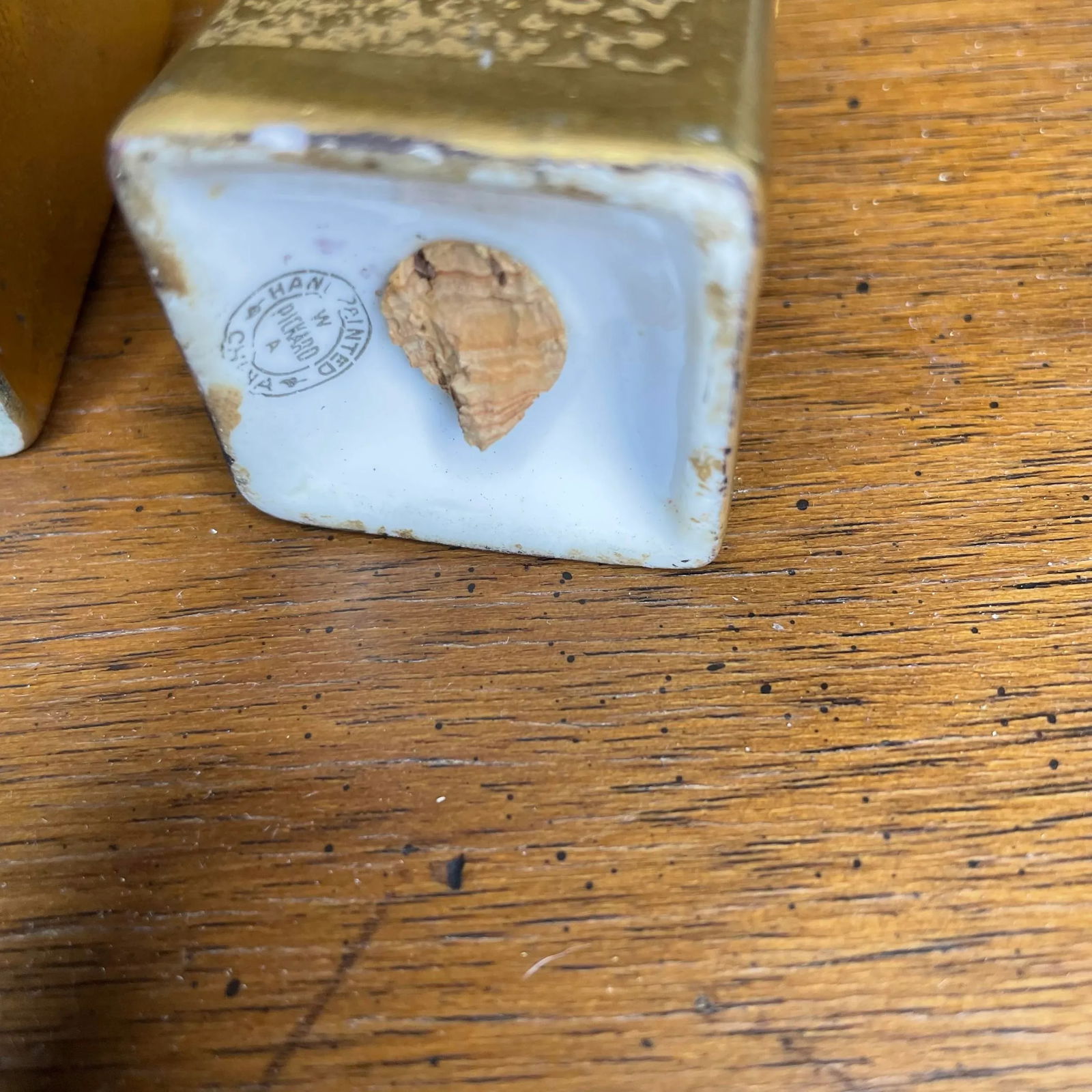 Mid Century Gold Pickard Salt & Pepper Shakers- Set of Two - 7