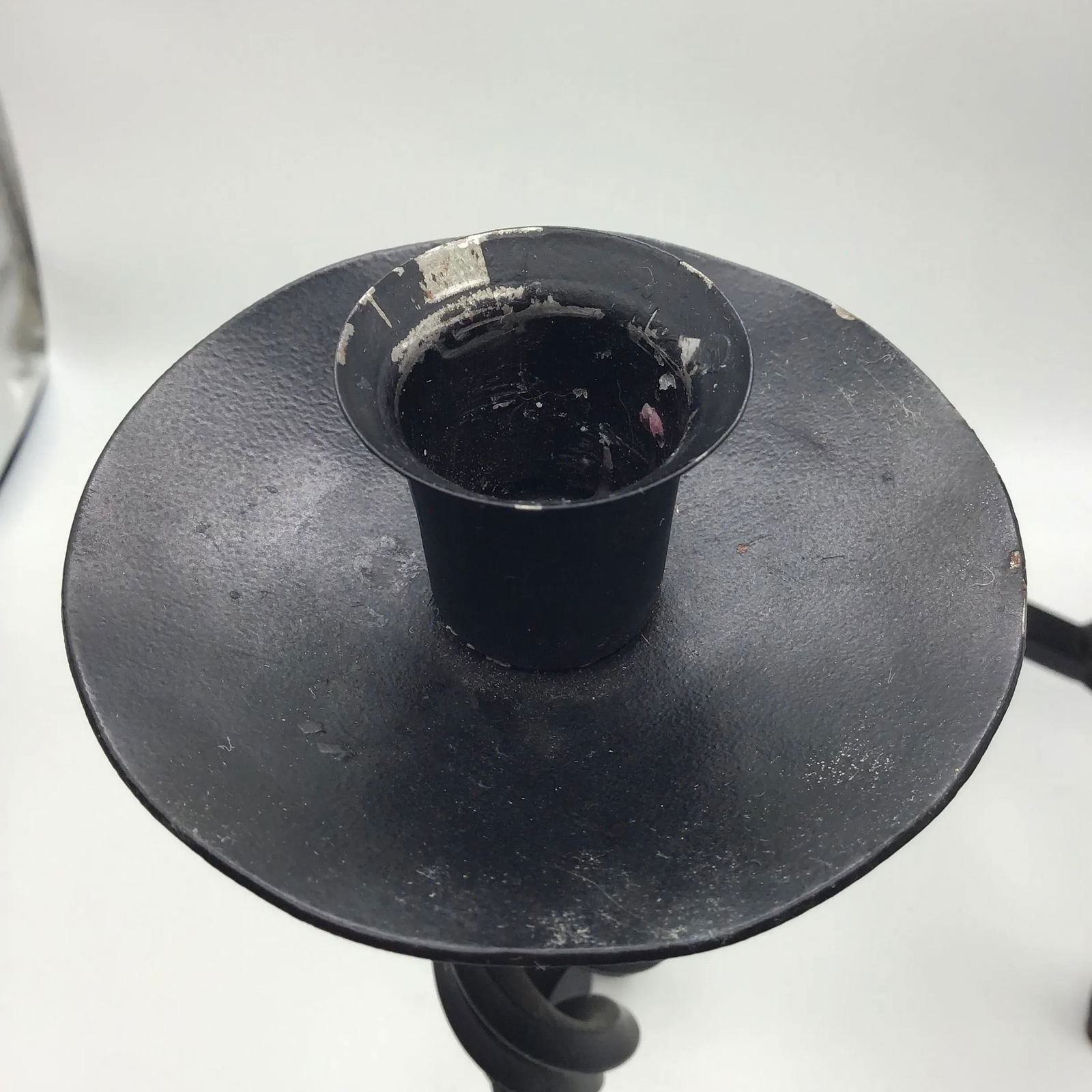 Vintage Brutalist Hand Wrought Twisted Iron Candle Holders Forged Hand Wrought Iron Brutalist Pair o - 6