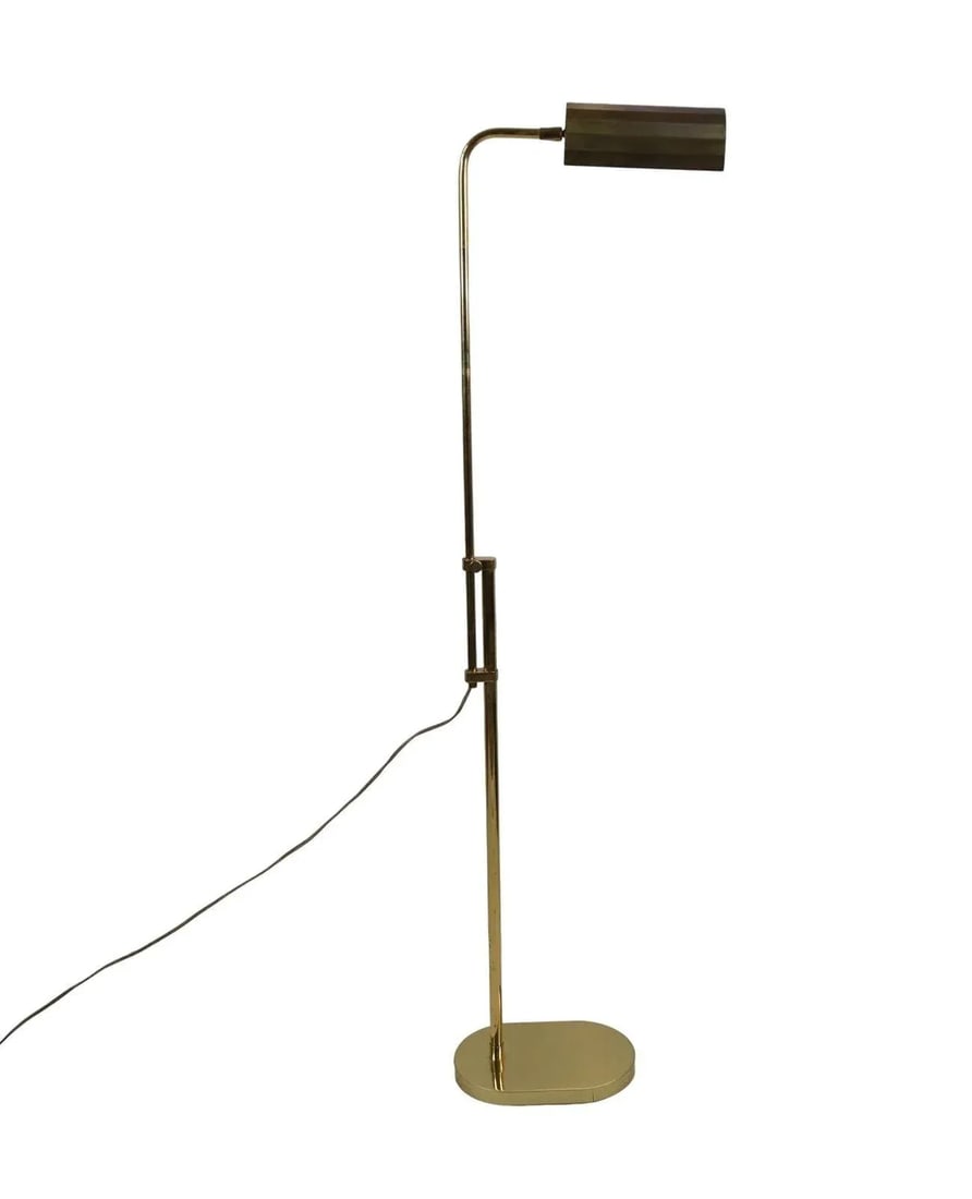 Vintage 70s Mid Century Modern Adjustable Pharmacy Reading Floor Lamp Light - 12