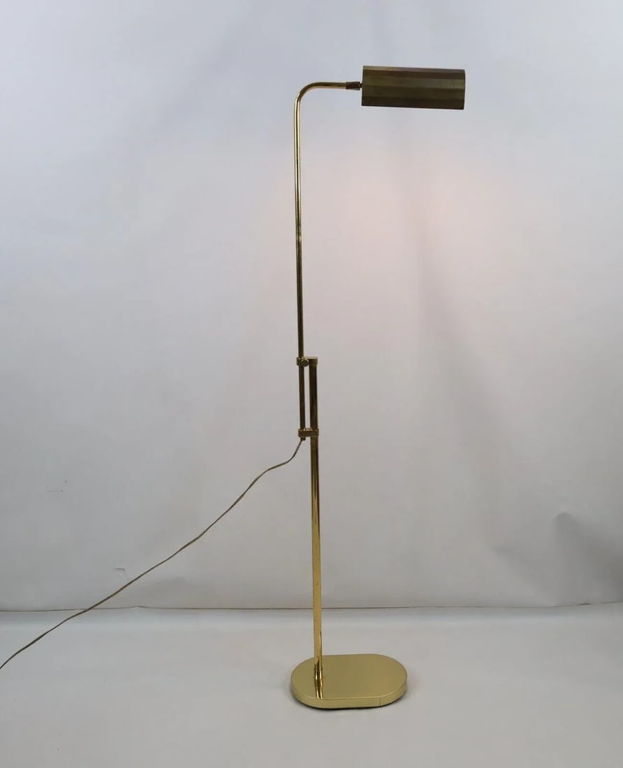 Vintage 70s Mid Century Modern Adjustable Pharmacy Reading Floor Lamp Light - 2