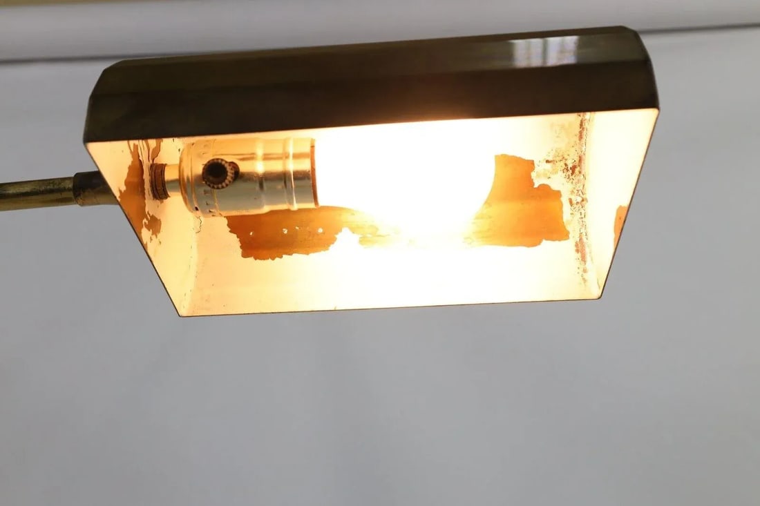 Vintage 70s Mid Century Modern Adjustable Pharmacy Reading Floor Lamp Light - 9