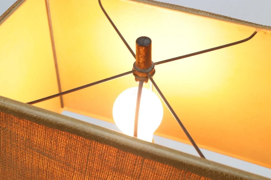 Antique 1910s Griswold No 1 Fruit & Lard Press Cast Iron Table Lamp Light Farmhouse - 12