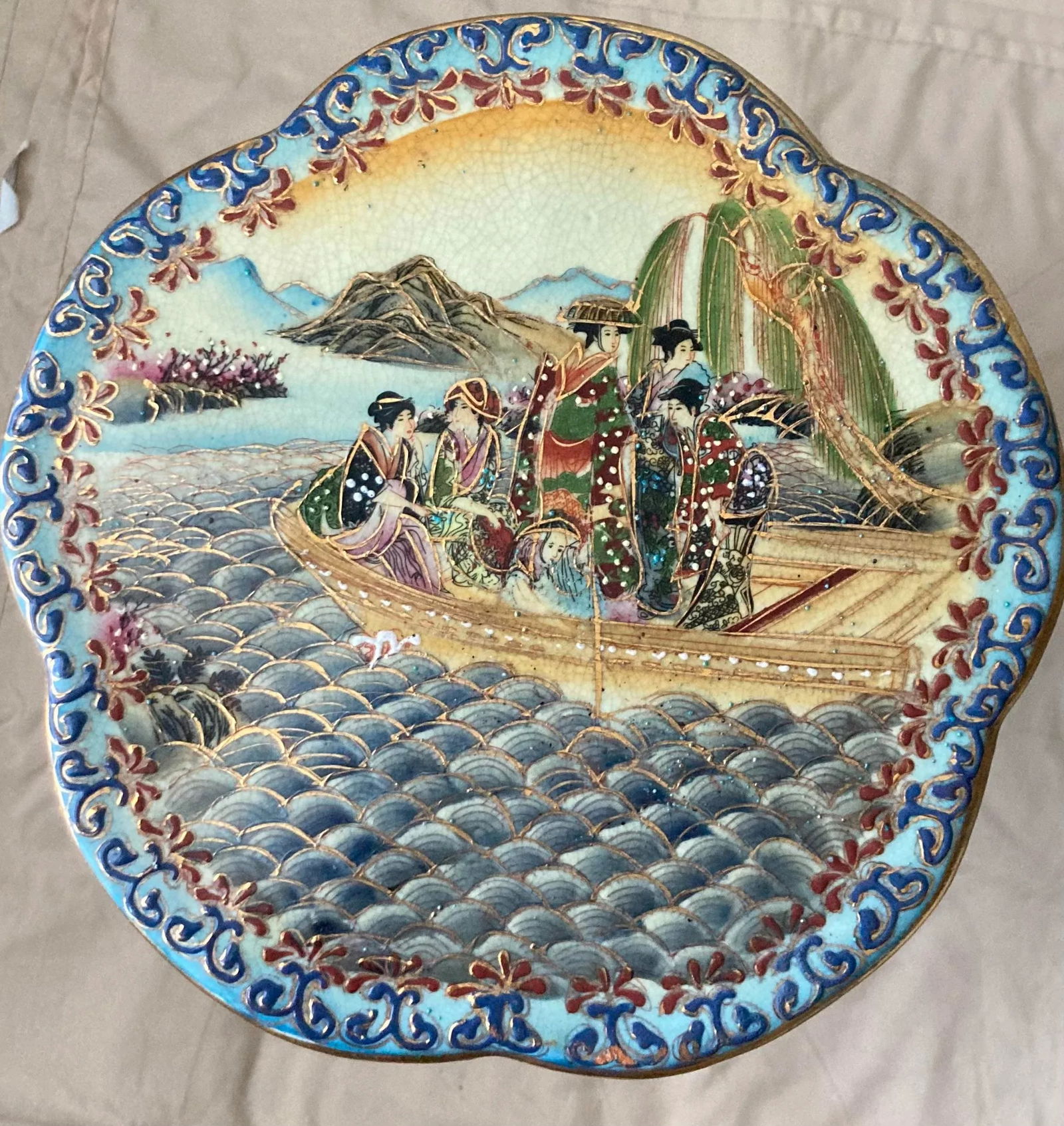 20th Century Japanese Satsuma Hand-Painted Accent Table or Garden Seat - 2