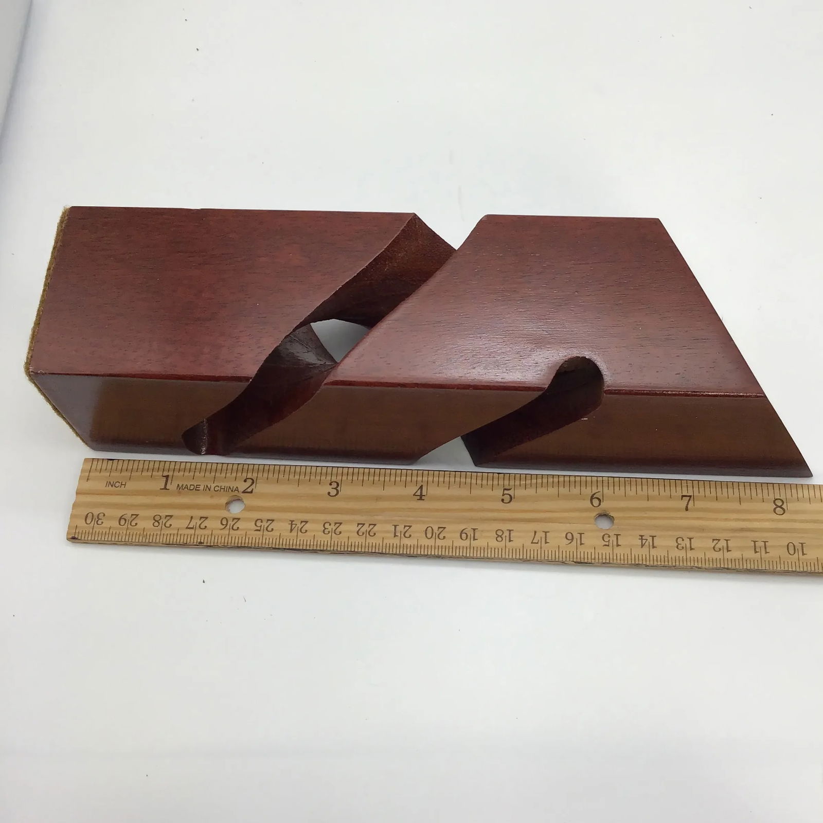 Candle Holders Mid Century Modern Vintage Wood Hand Carved Abstract Design MCM 1950s Mahogany Contem - 10