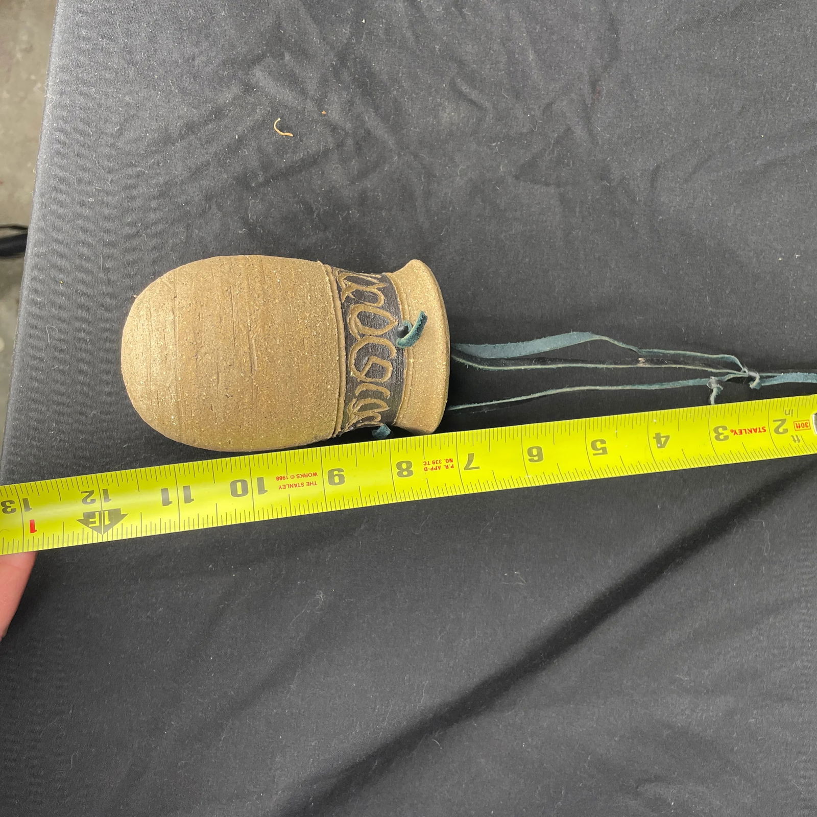 Mid Century Hand Thrown Ceramic Hanging Planter - 8