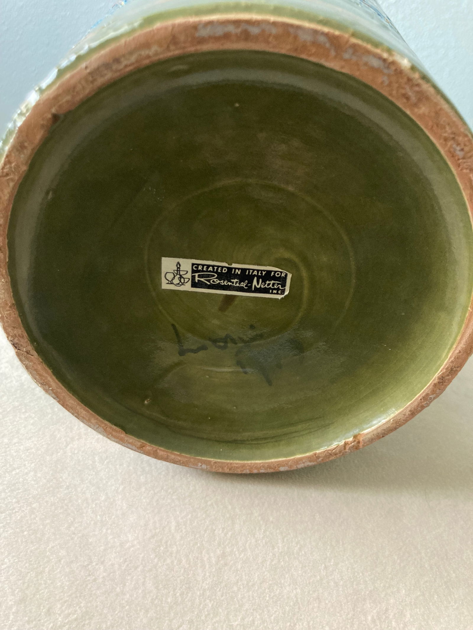 Tall Aldo Londi Bitossi for Rosenthal Netter "Thai Silk" Vintage Ceramic Vase- Signed - 6