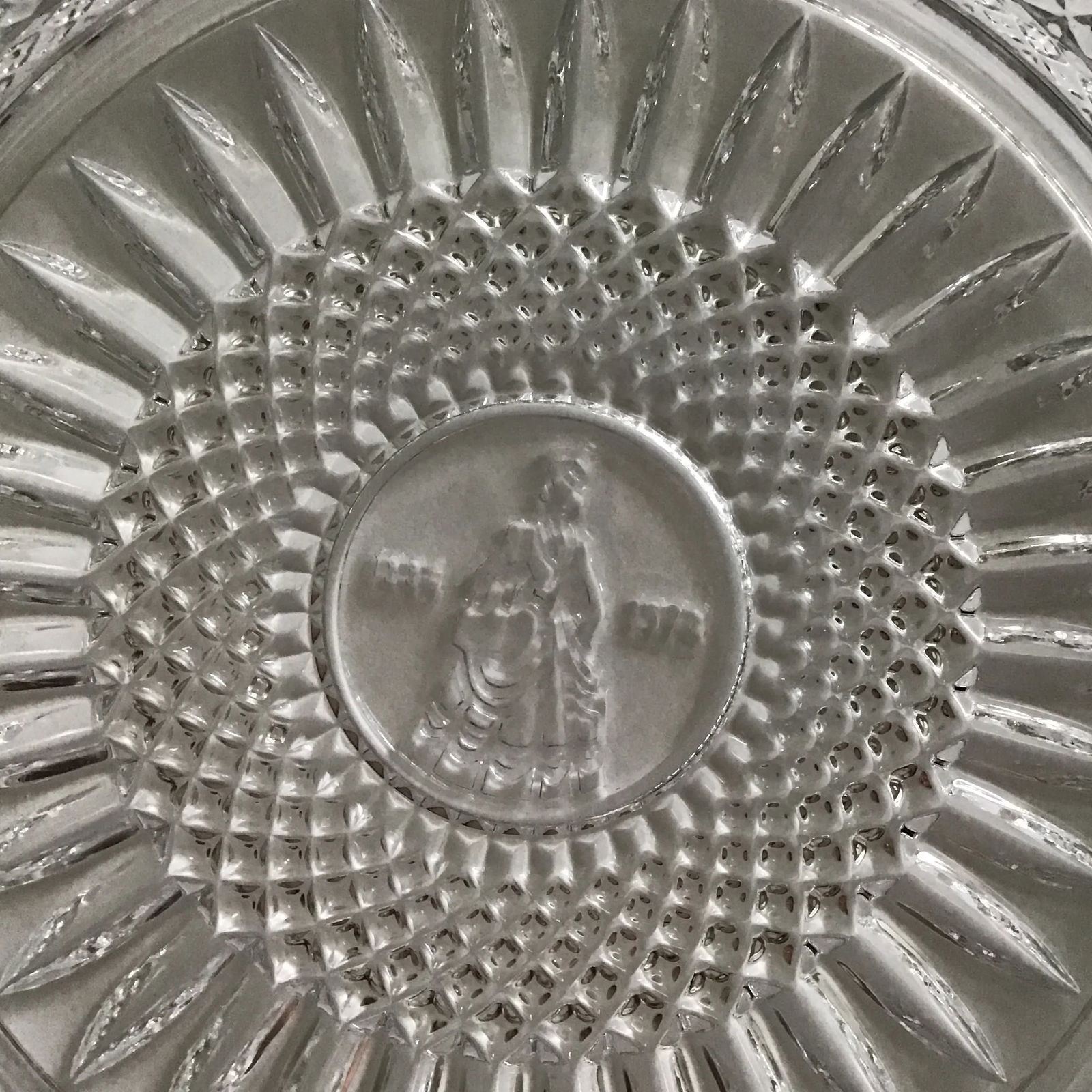 Fostoria Glass Crystal Plates 1978 Fostoria Stratton Pattern Crystal Plates - Set of 5 - 4