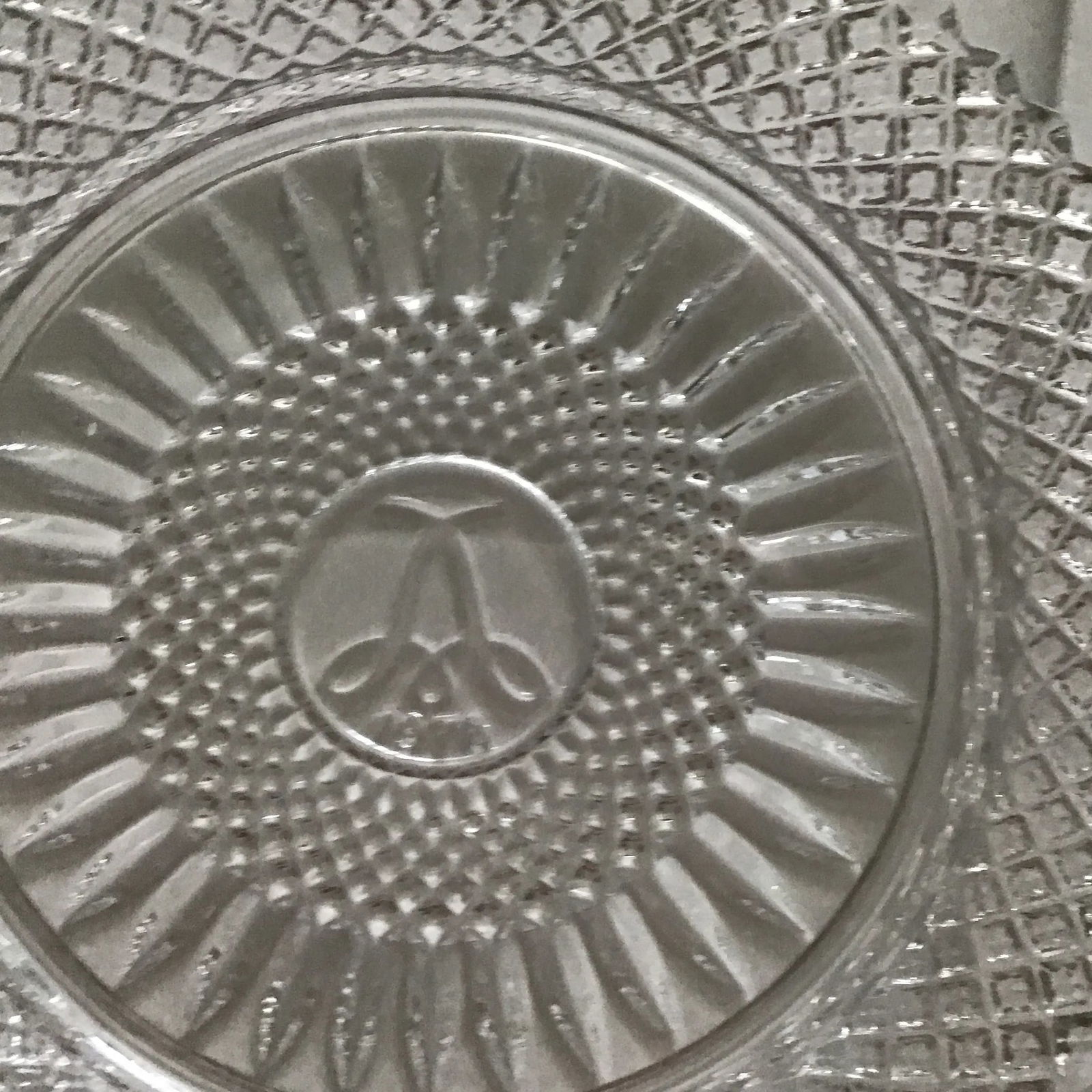 Fostoria Glass Crystal Plates 1978 Fostoria Stratton Pattern Crystal Plates - Set of 5 - 5