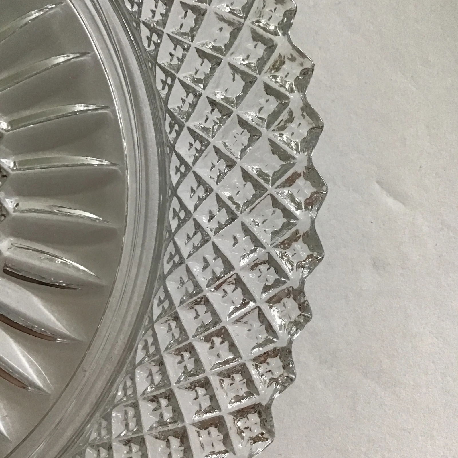 Fostoria Glass Crystal Plates 1978 Fostoria Stratton Pattern Crystal Plates - Set of 5 - 8