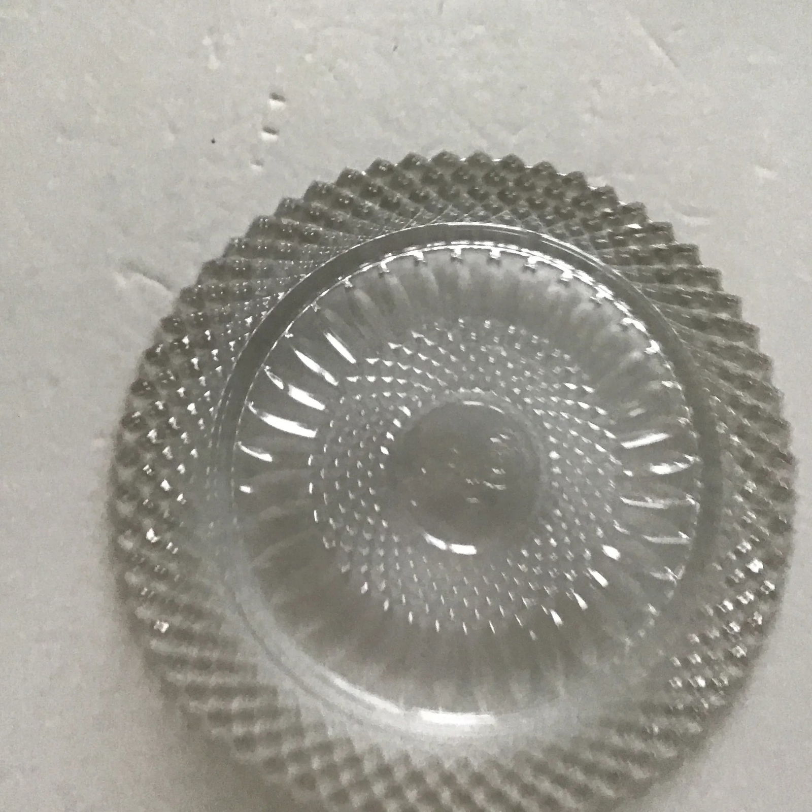 Fostoria Glass Crystal Plates 1978 Fostoria Stratton Pattern Crystal Plates - Set of 5 - 9